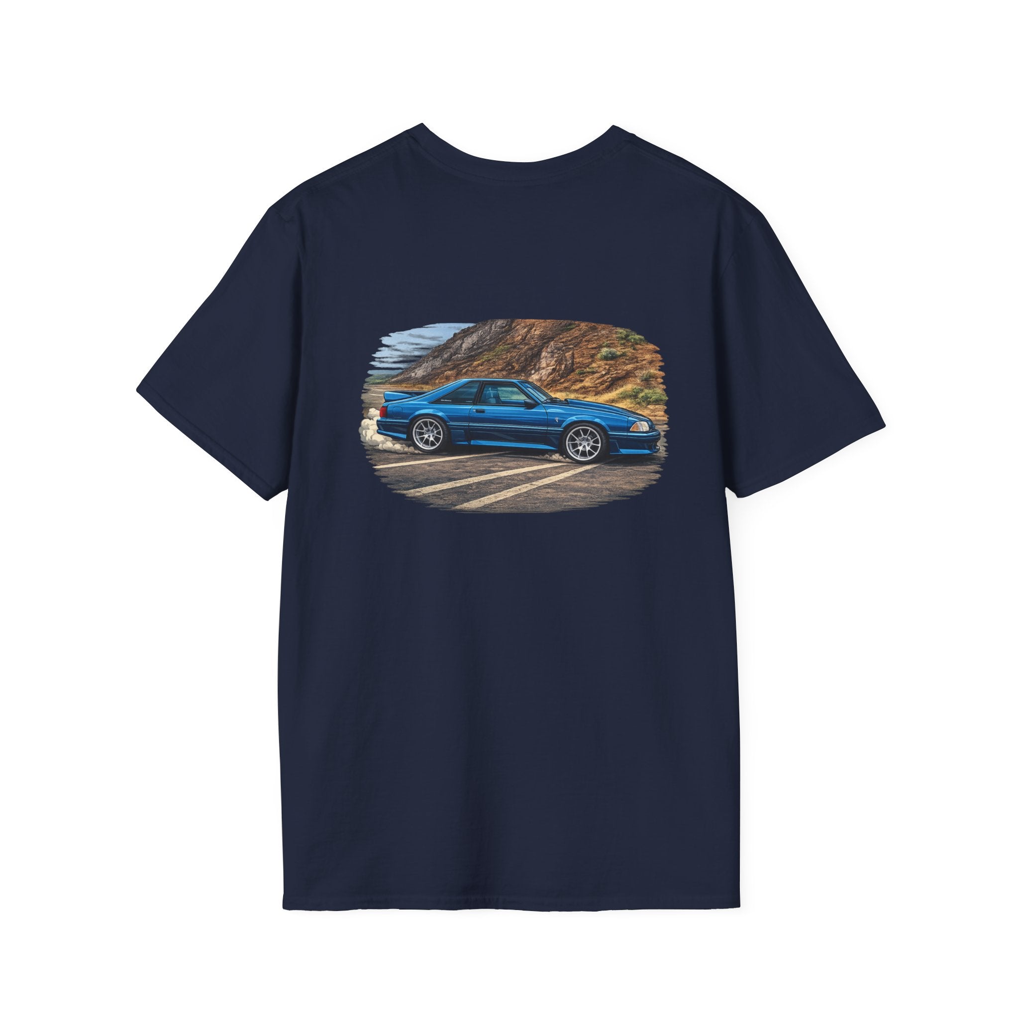 Foxbody Blue T-Shirt — Vintage Roadside Illustration Tee