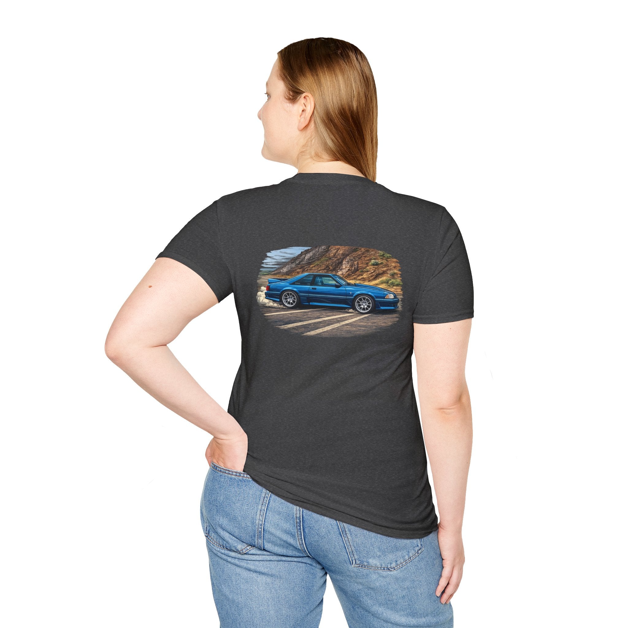 Foxbody Blue T-Shirt — Vintage Roadside Illustration Tee