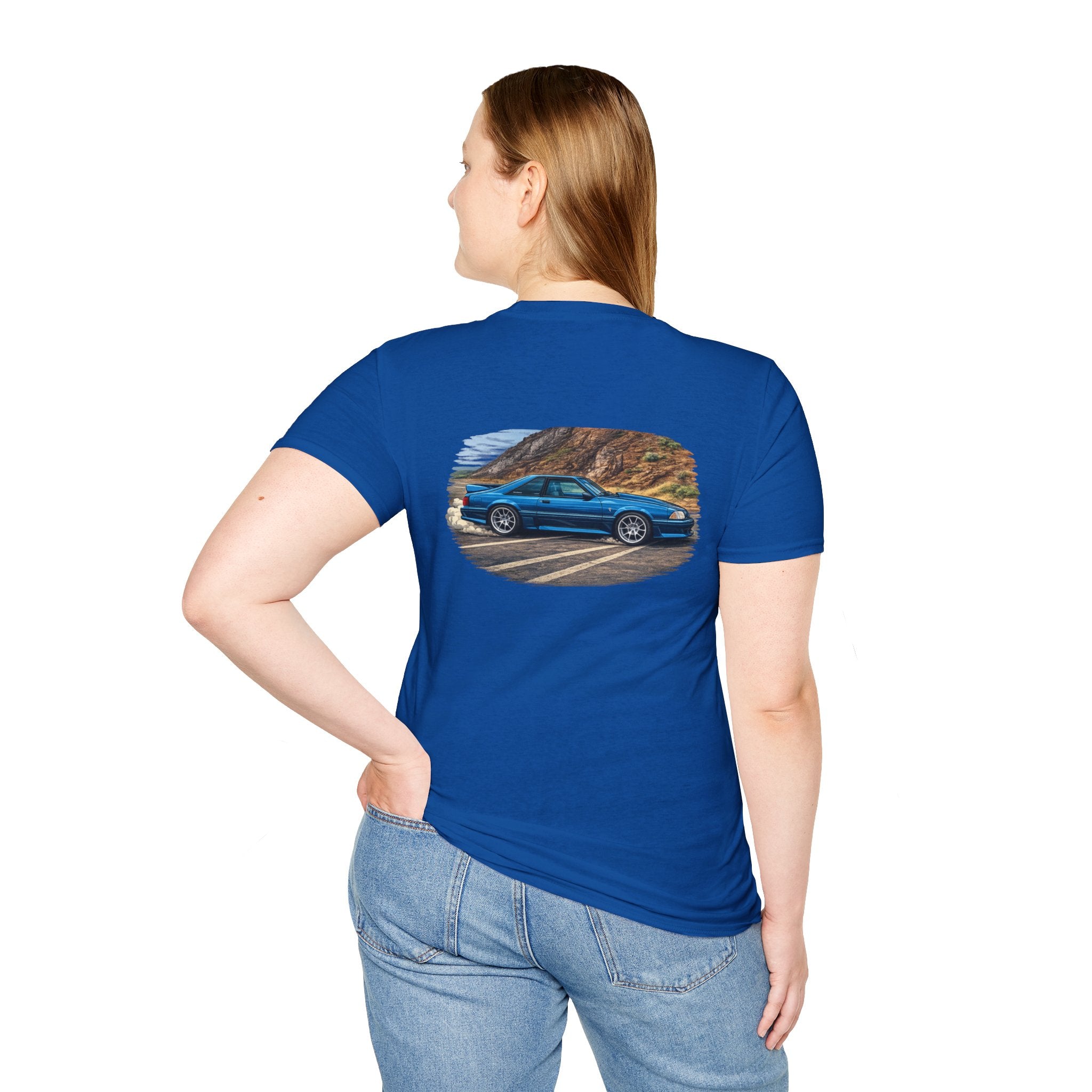 Foxbody Blue T-Shirt — Vintage Roadside Illustration Tee