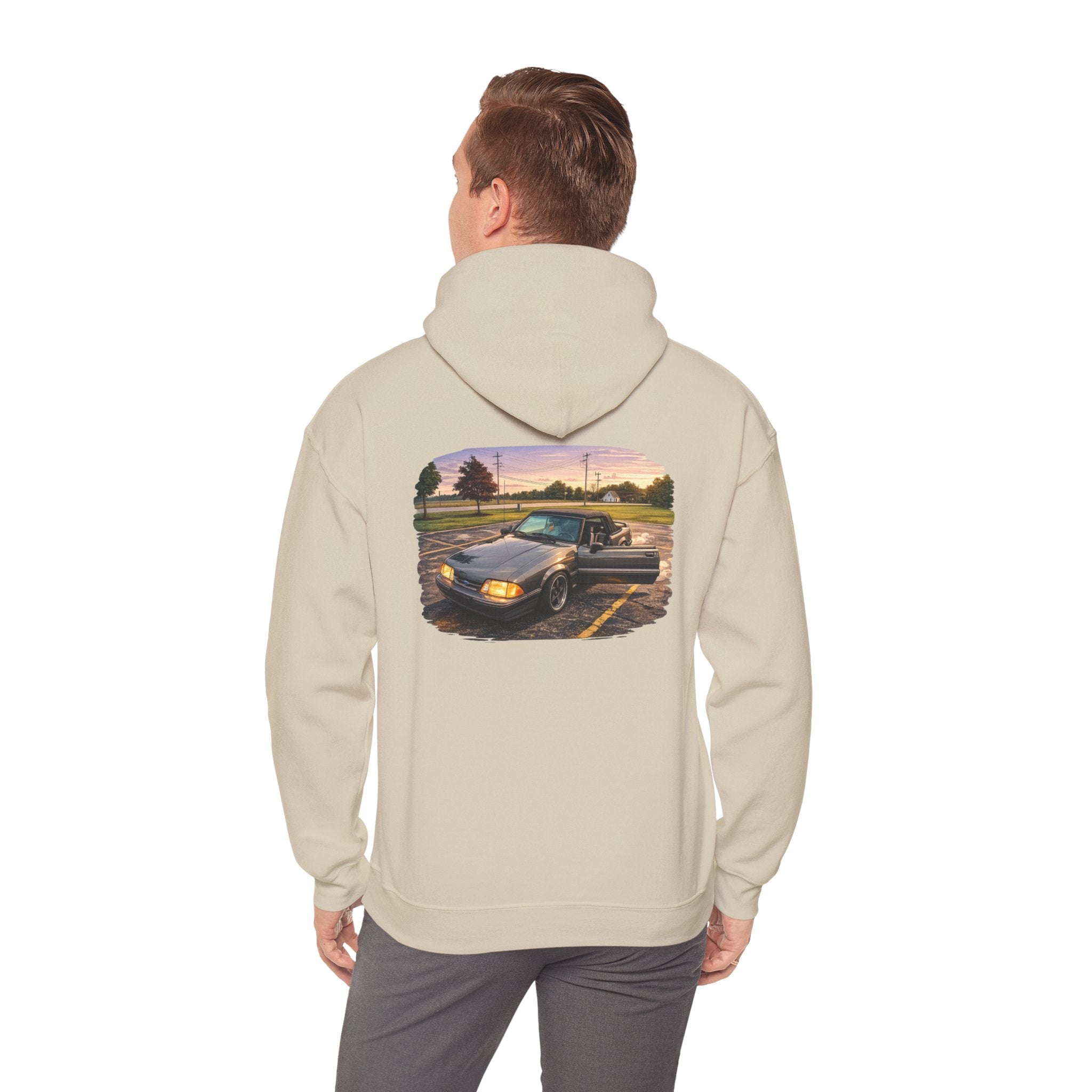 Classic Truck Sunset Hoodie — Vintage Pickup Scenic Graphic Sweatshirt