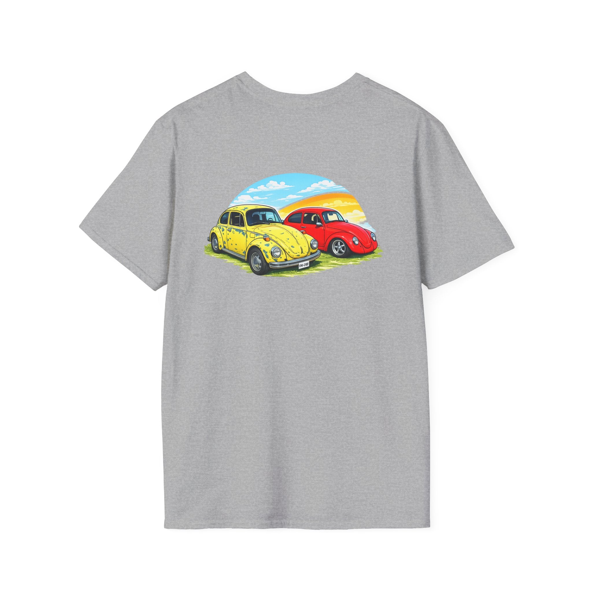 Classic VW Beetles Sunset T-Shirt — Vintage Car Graphic Tee