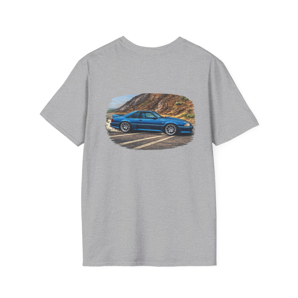 Foxbody Blue T-Shirt — Vintage Roadside Illustration Tee