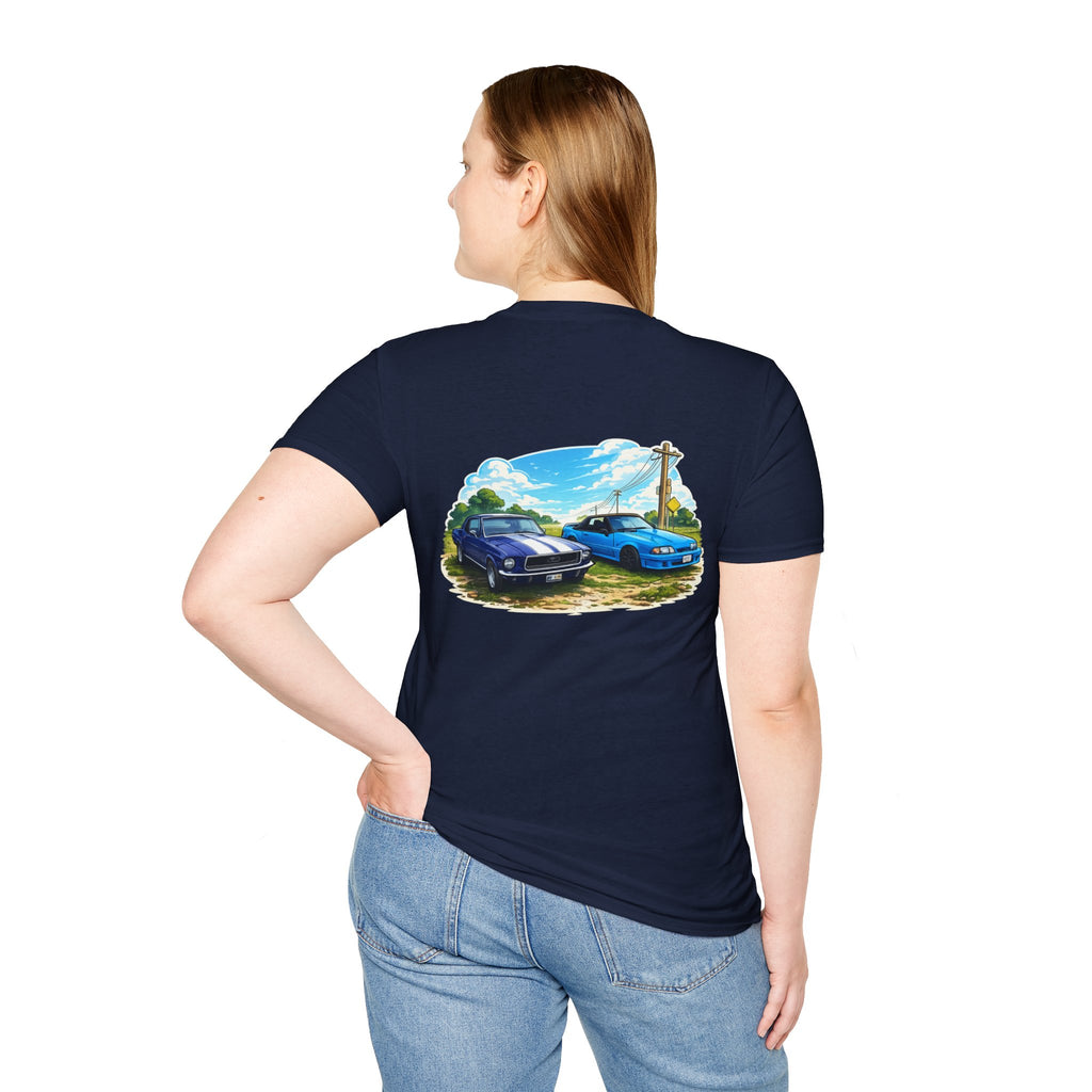 Foxbody and 69 mustang Back Print Tshirt