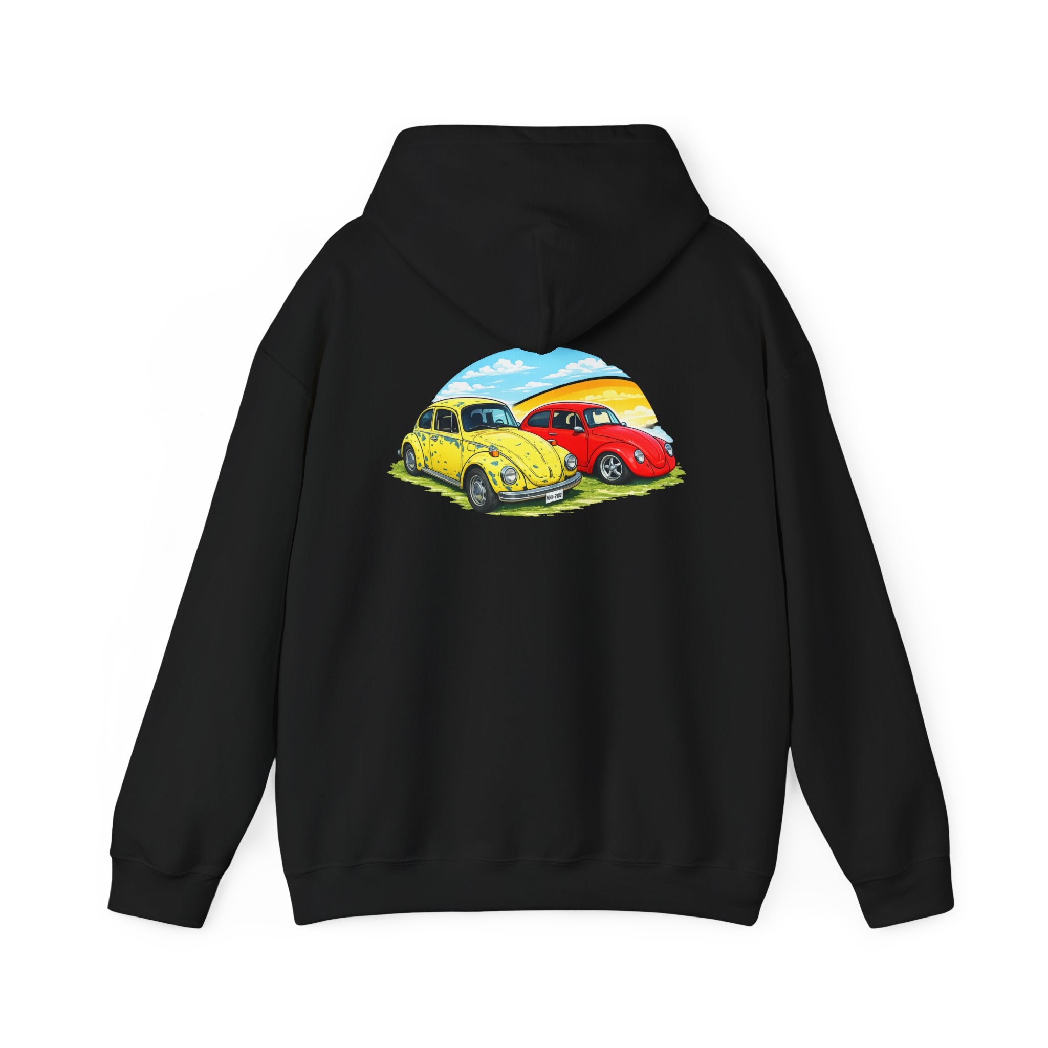 Classic VW Beetle Sunset Hoodie — Vintage Car Graphic Pullover