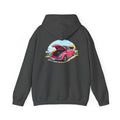Vintage Pink Beetle Hoodie – Retro VW Bug Illustration Sweatshirt