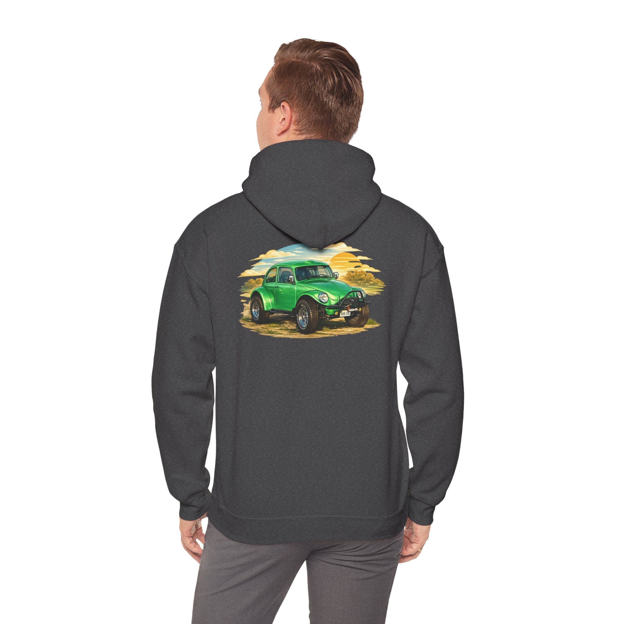 Vintage Green Beetle Hoodie - Classic Retro Car Sweatshirt