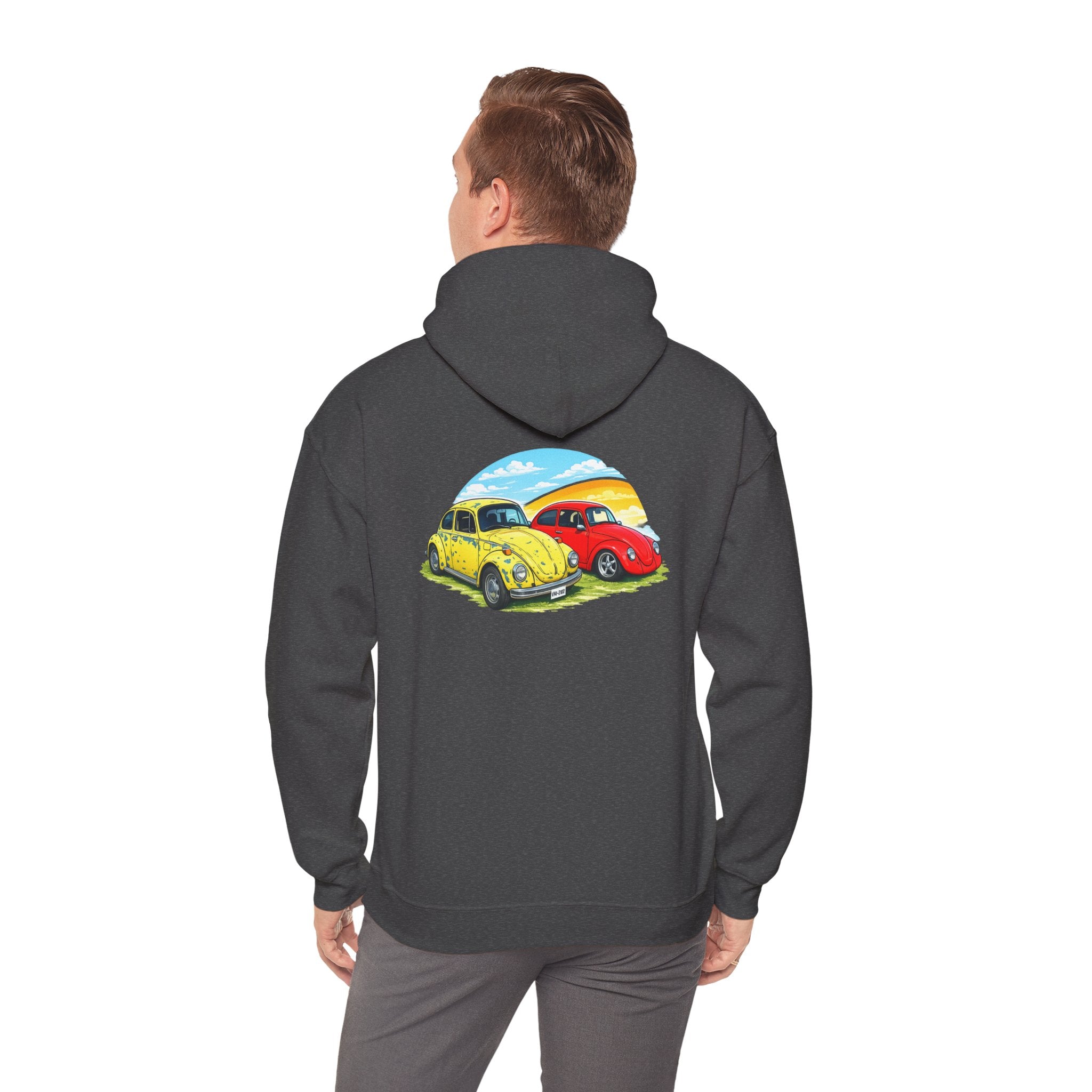 Classic VW Beetle Sunset Hoodie — Vintage Car Graphic Pullover
