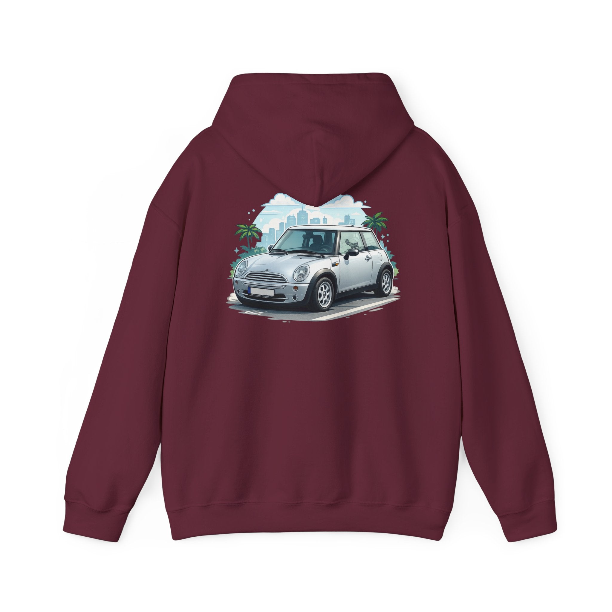 Mini Cooper Beach Hoodie – Vintage Coastal Car Pullover