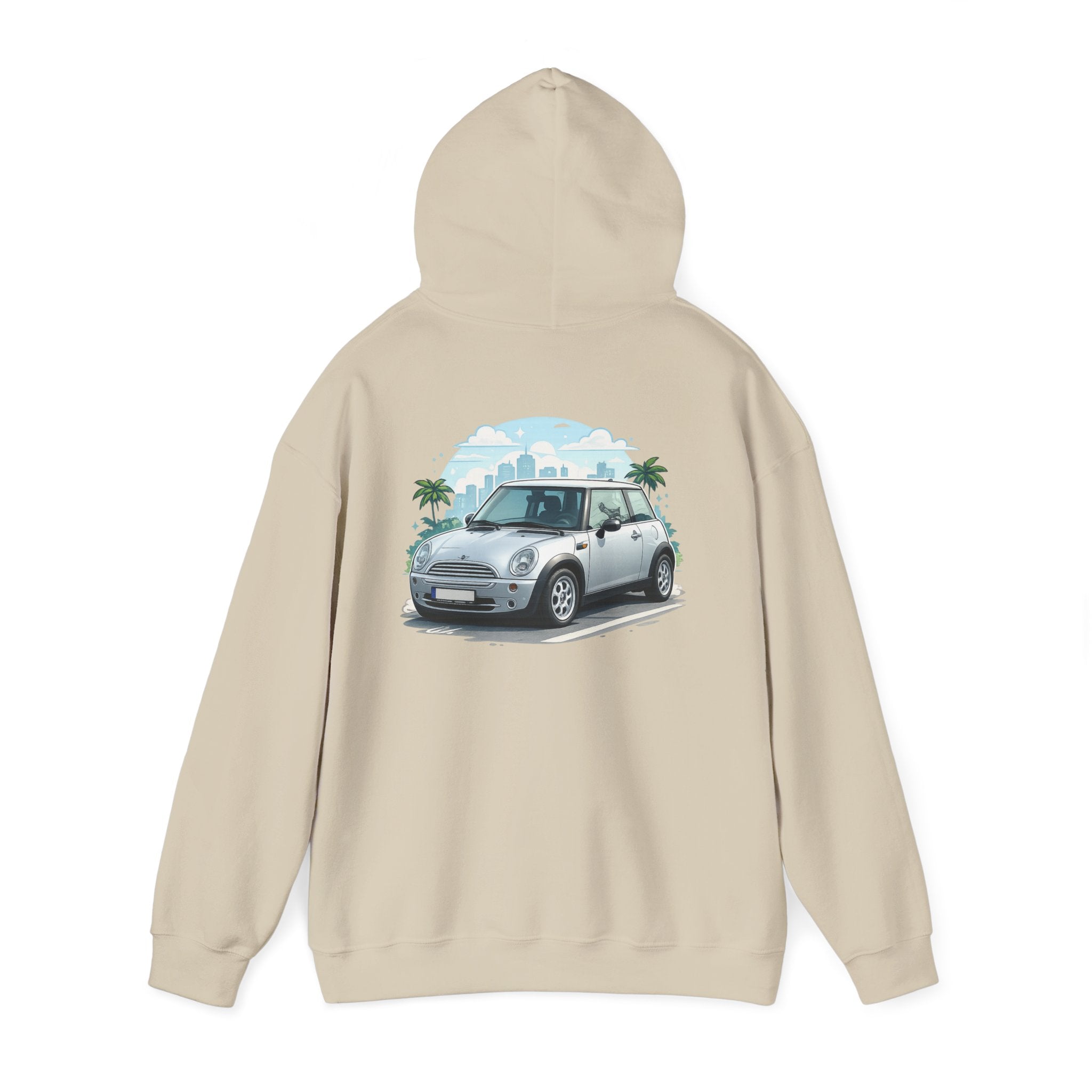 Mini Cooper Beach Hoodie – Vintage Coastal Car Pullover