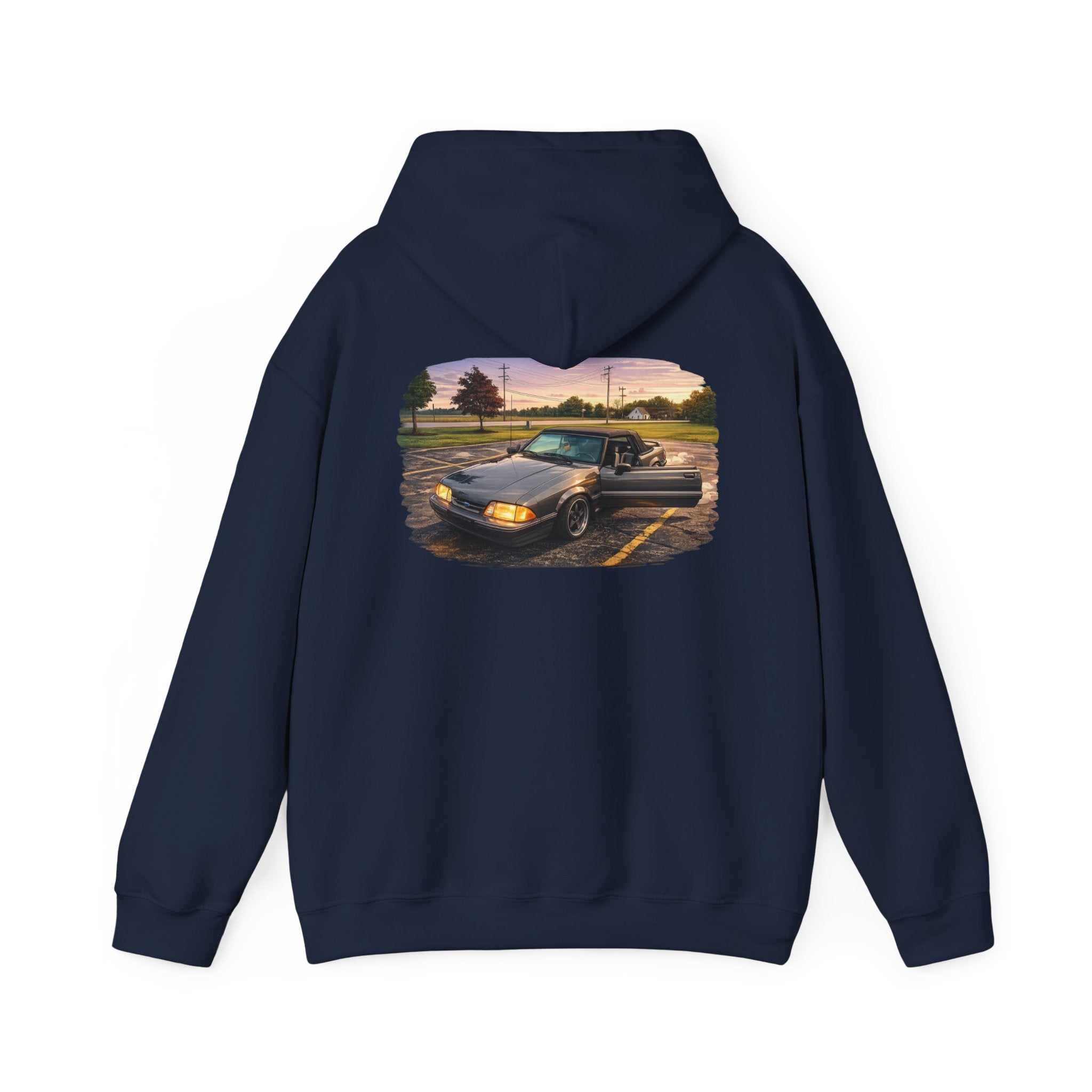 Classic Truck Sunset Hoodie — Vintage Pickup Scenic Graphic Sweatshirt