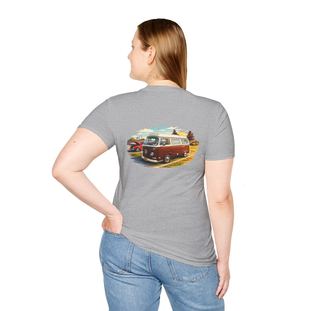 Vintage VW Camper T-Shirt — Retro Road Trip Van Graphic Tee