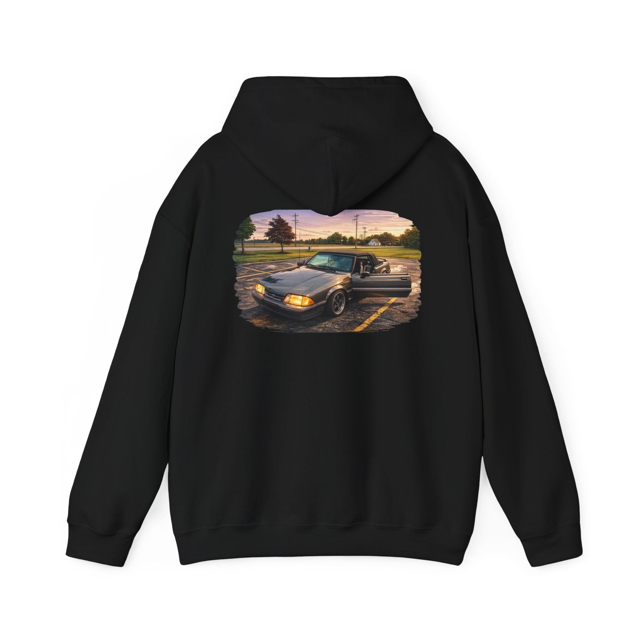 Classic Truck Sunset Hoodie — Vintage Pickup Scenic Graphic Sweatshirt