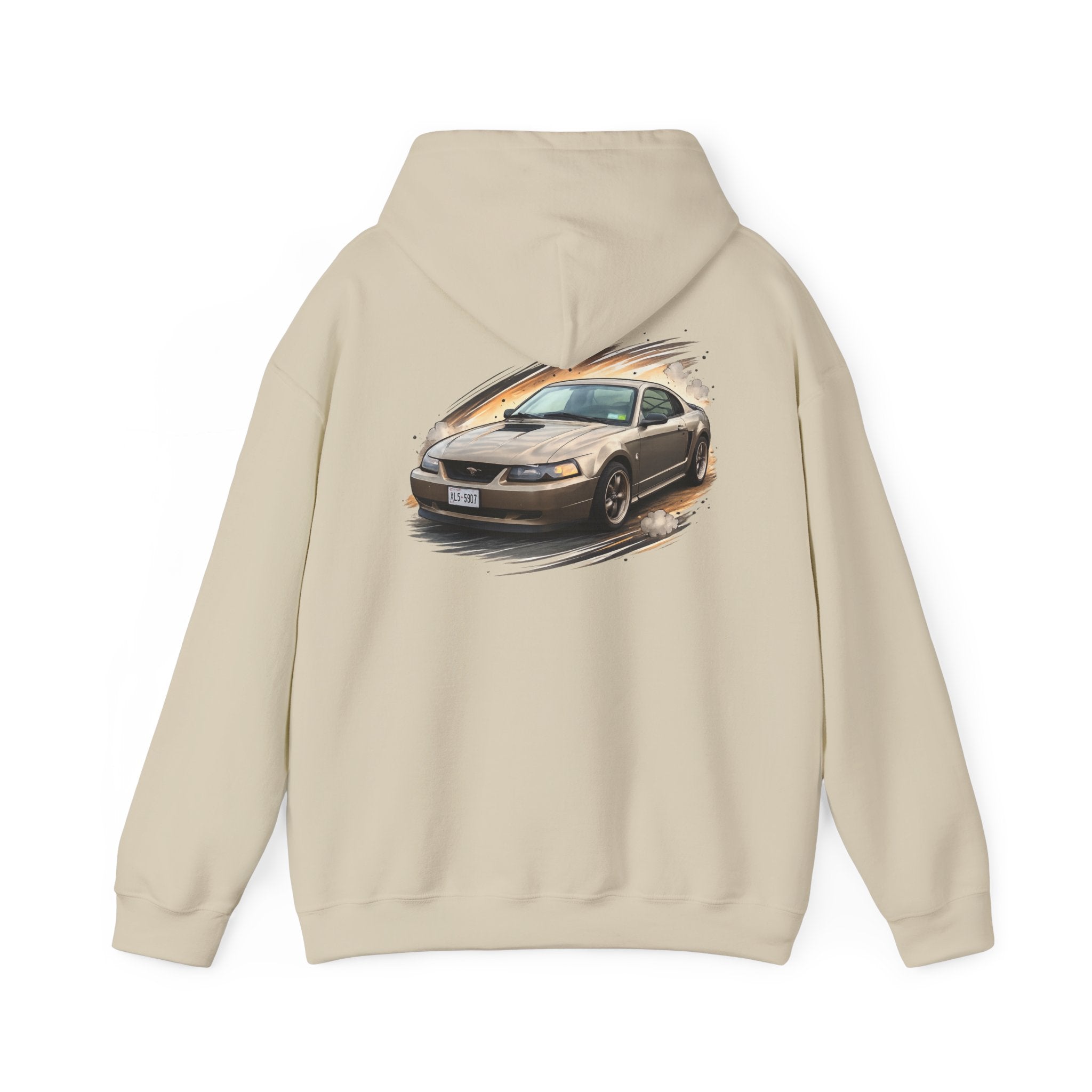 Mustang Car Hoodie - Vintage Sports Car Graphic Pullover