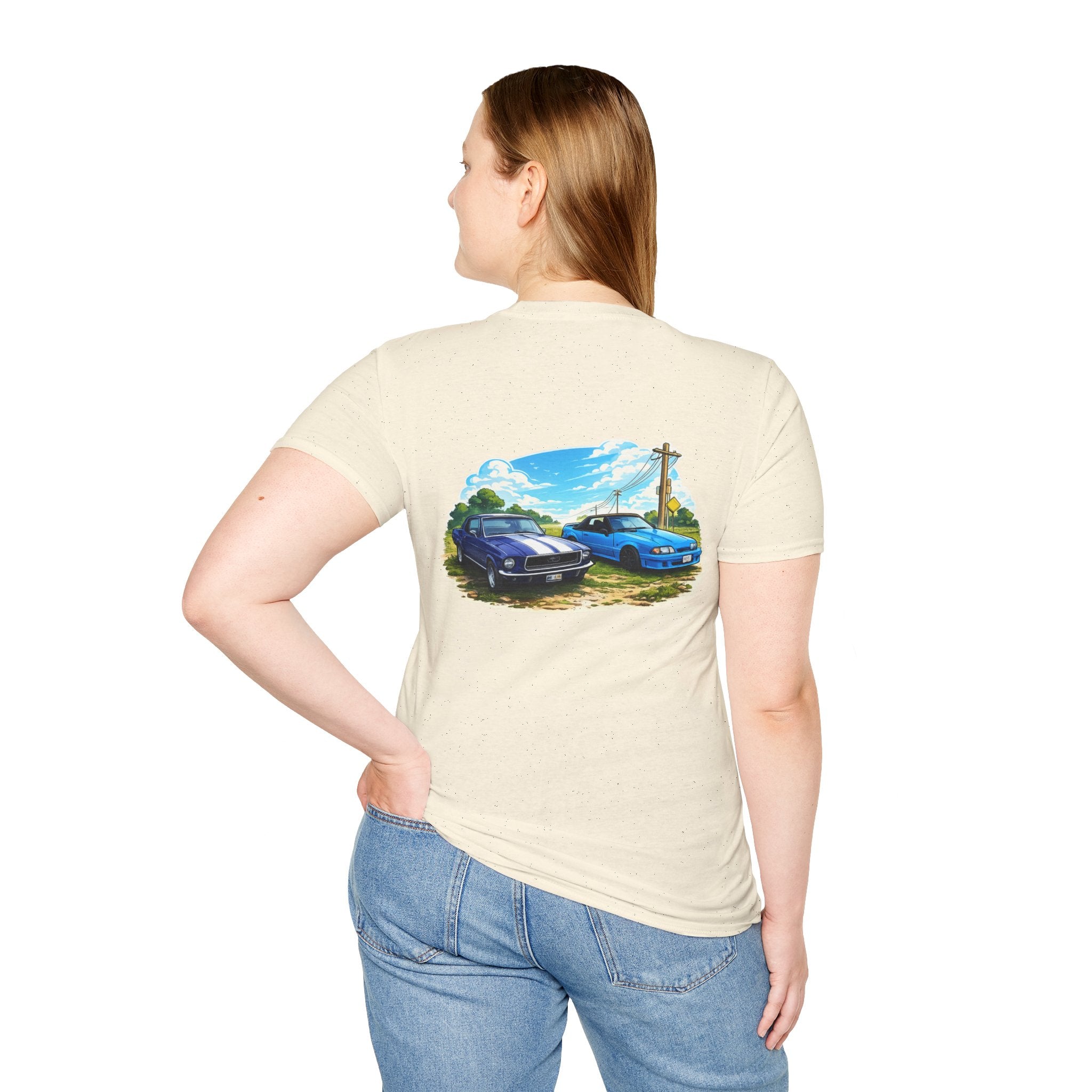 Foxbody and 69 mustang Back Print Tshirt