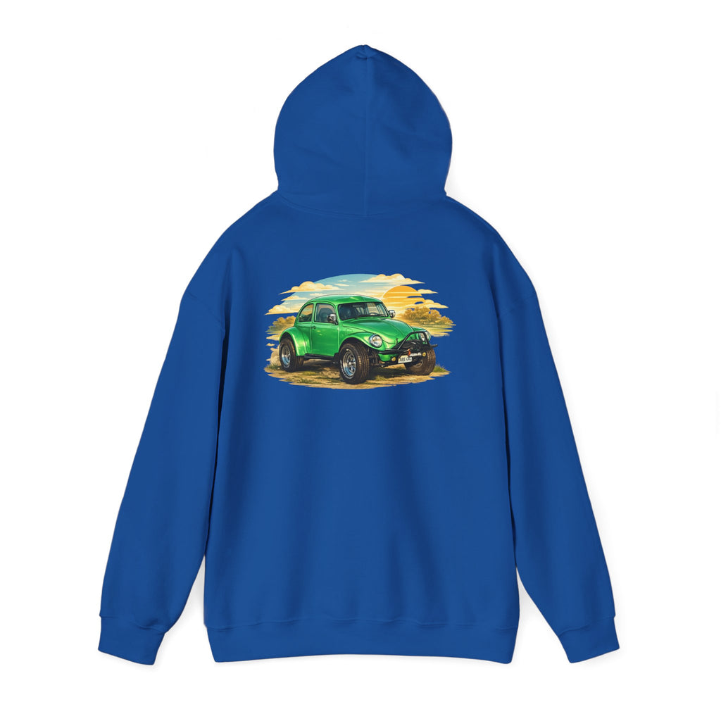 Vintage Green Beetle Hoodie - Classic Retro Car Sweatshirt