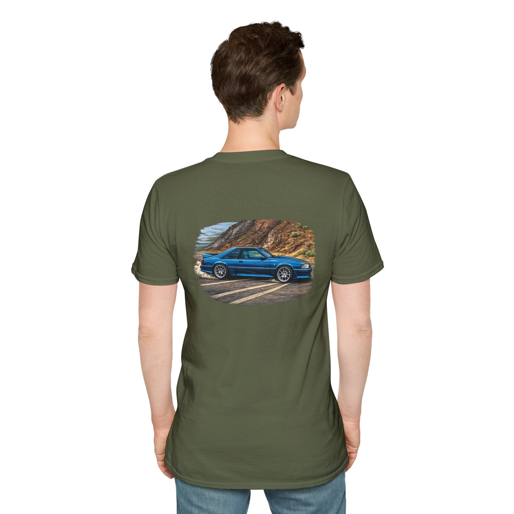 Foxbody Blue T-Shirt — Vintage Roadside Illustration Tee