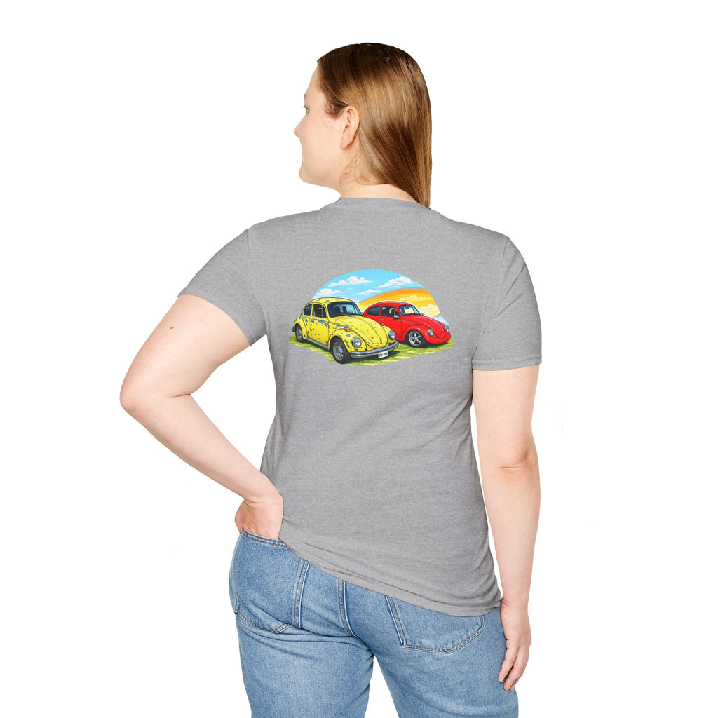 Classic VW Beetles Sunset T-Shirt — Vintage Car Graphic Tee