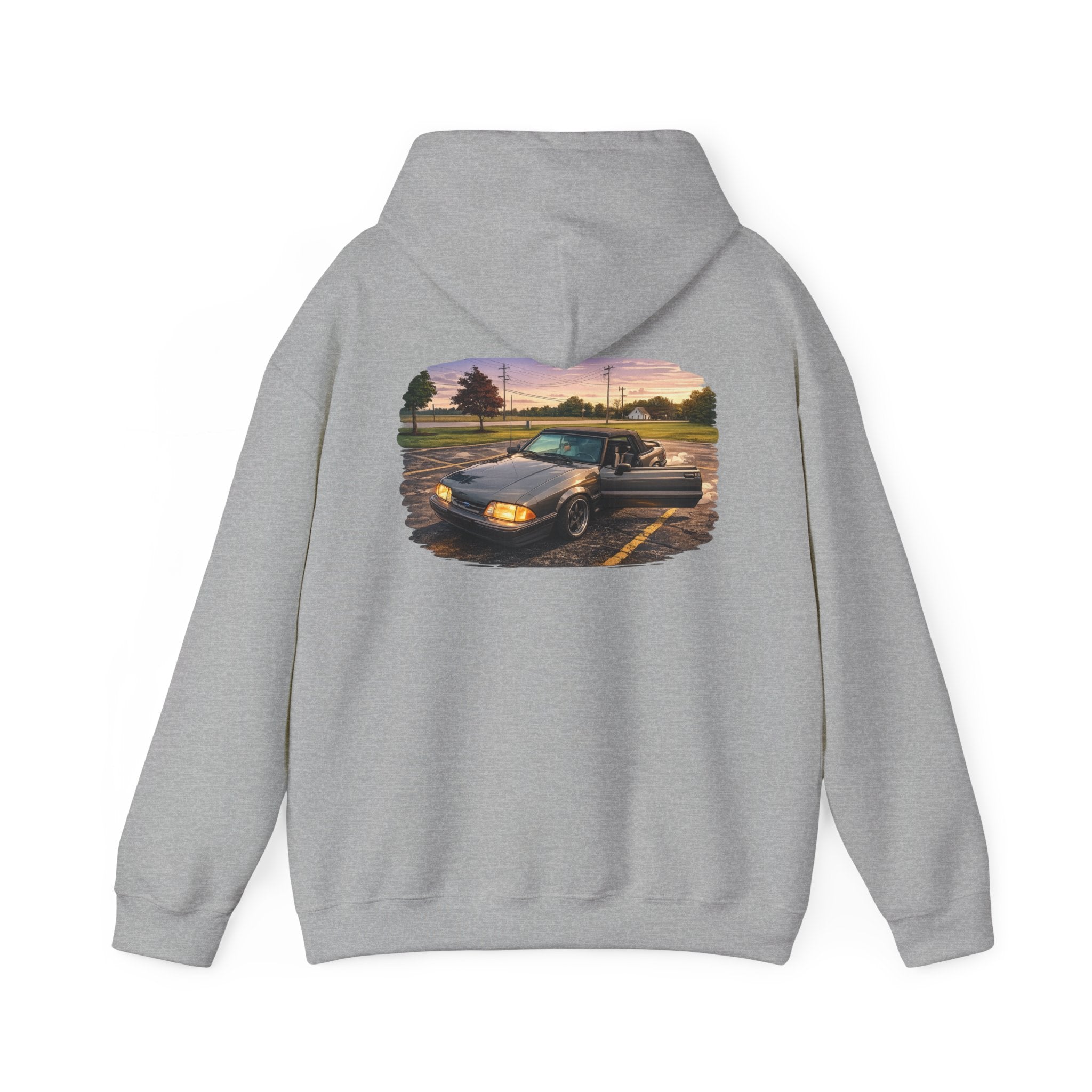 Classic Truck Sunset Hoodie — Vintage Pickup Scenic Graphic Sweatshirt