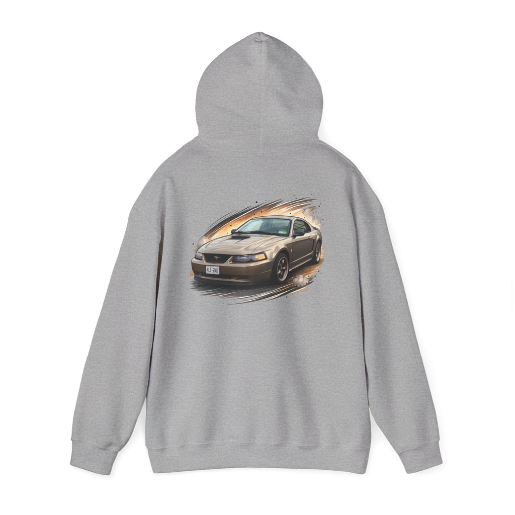 Mustang Car Hoodie - Vintage Sports Car Graphic Pullover