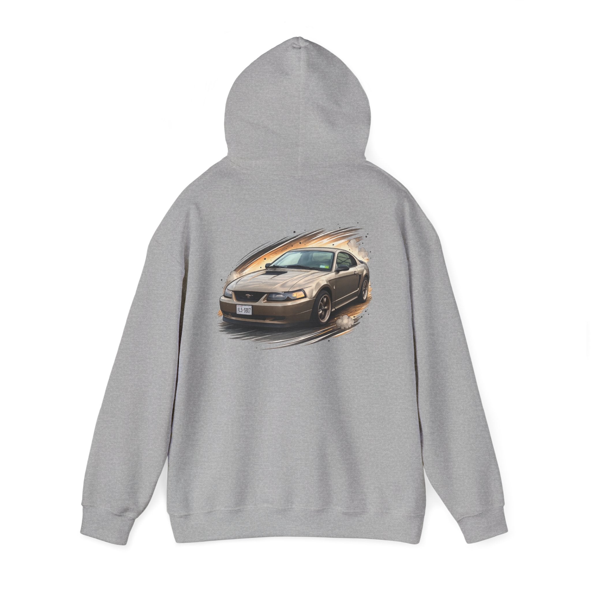 Mustang Car Hoodie - Vintage Sports Car Graphic Pullover