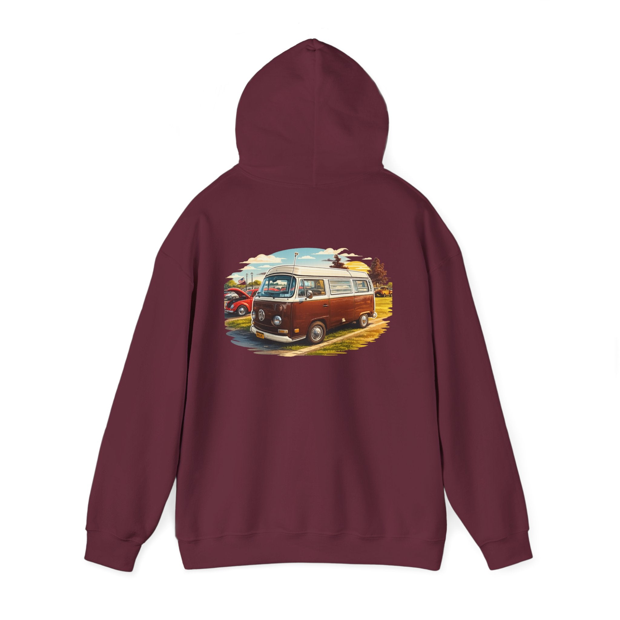 VW bus back print hoodie