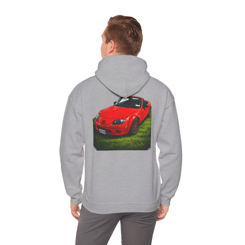 Car Hoodie — Red Sports Convertible Graphic Pullover