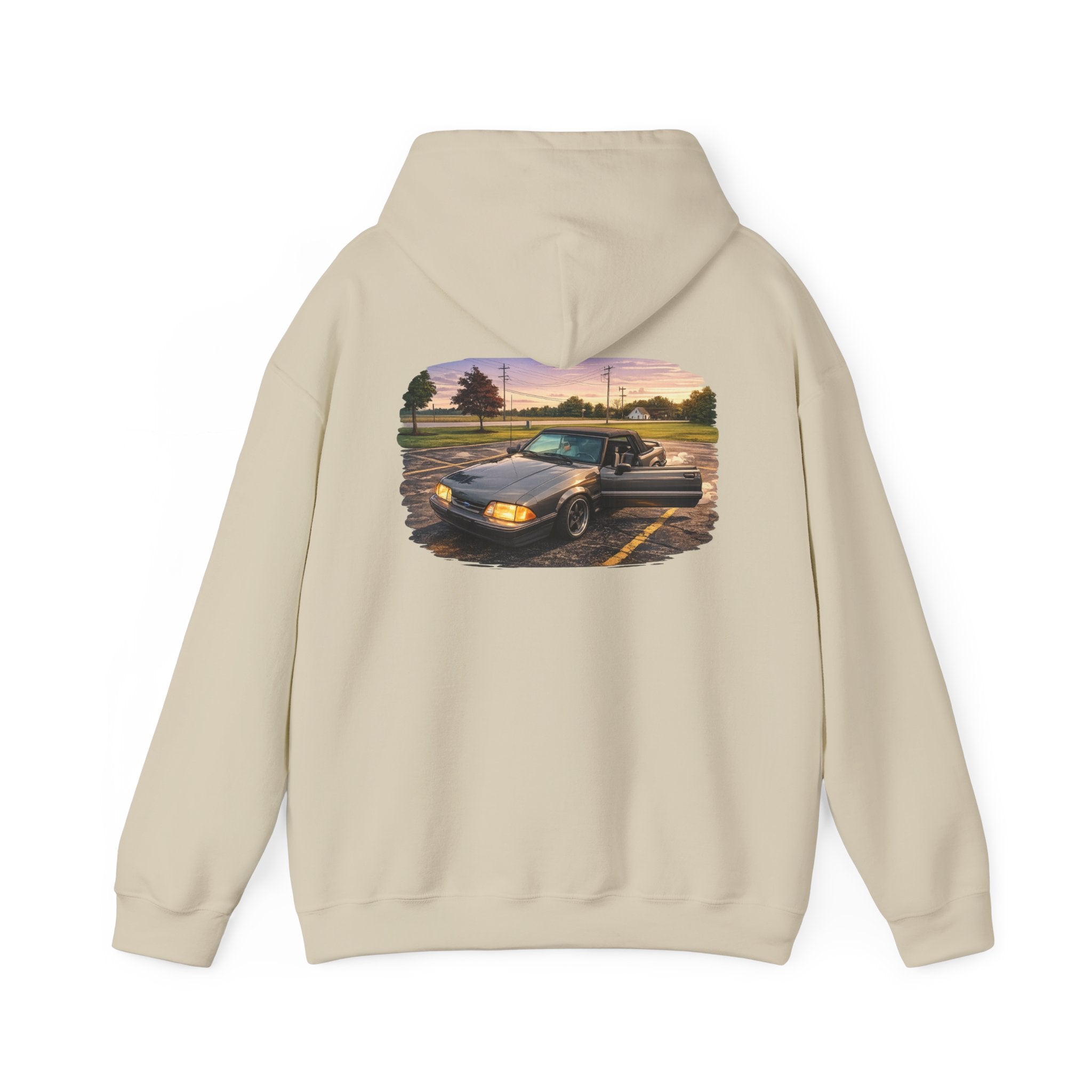 Classic Truck Sunset Hoodie — Vintage Pickup Scenic Graphic Sweatshirt