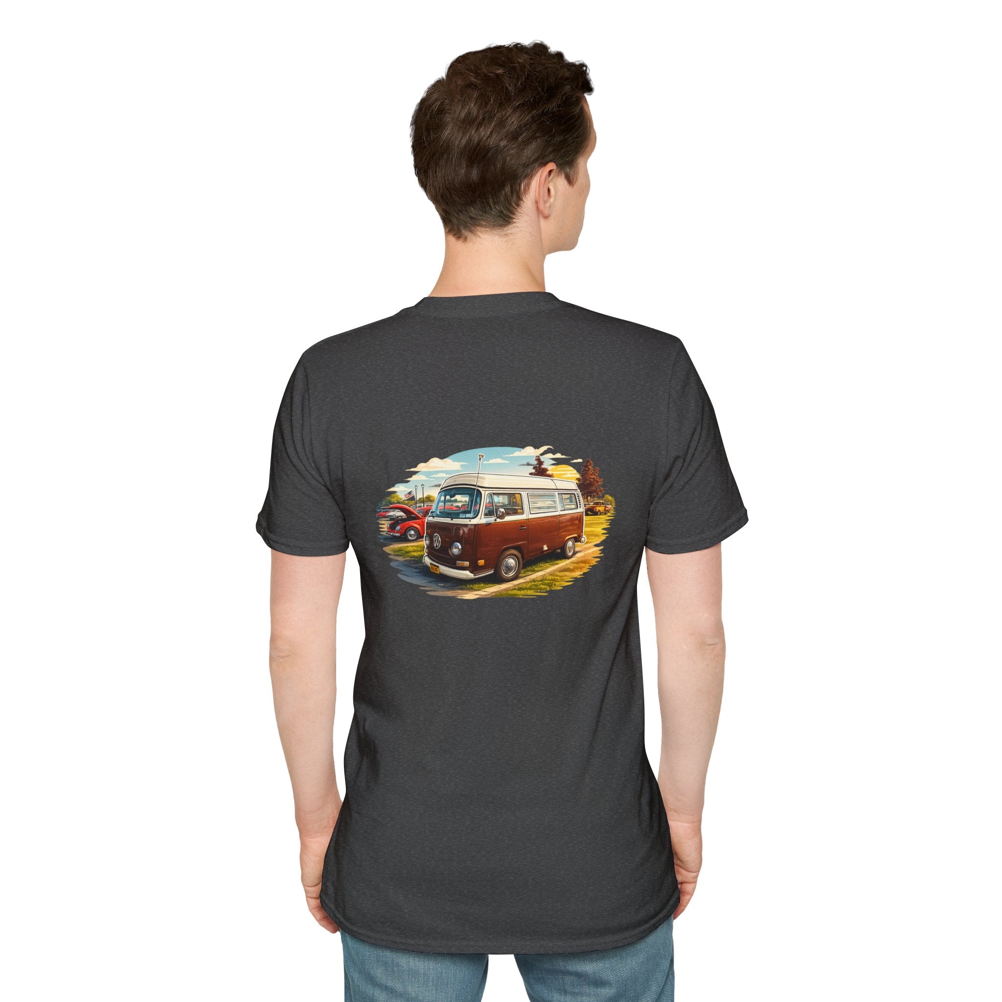 Vintage VW Camper T-Shirt — Retro Road Trip Van Graphic Tee