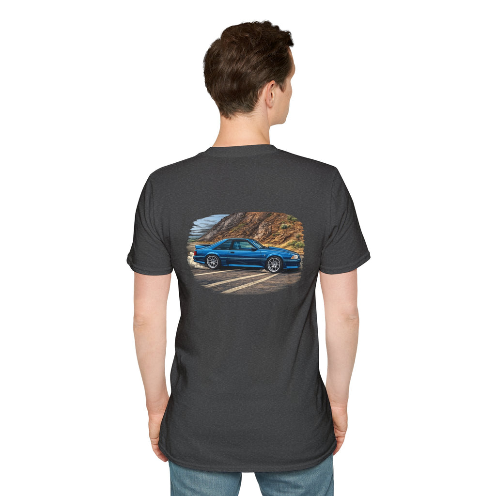 Foxbody Blue T-Shirt — Vintage Roadside Illustration Tee