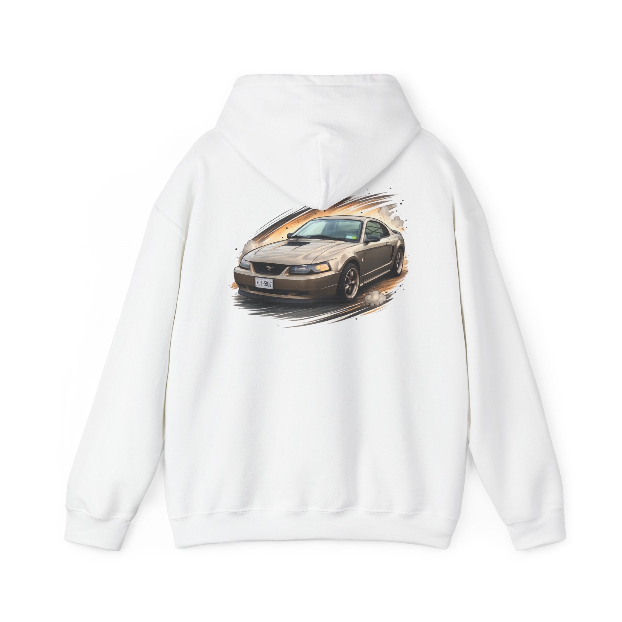 Mustang Car Hoodie - Vintage Sports Car Graphic Pullover