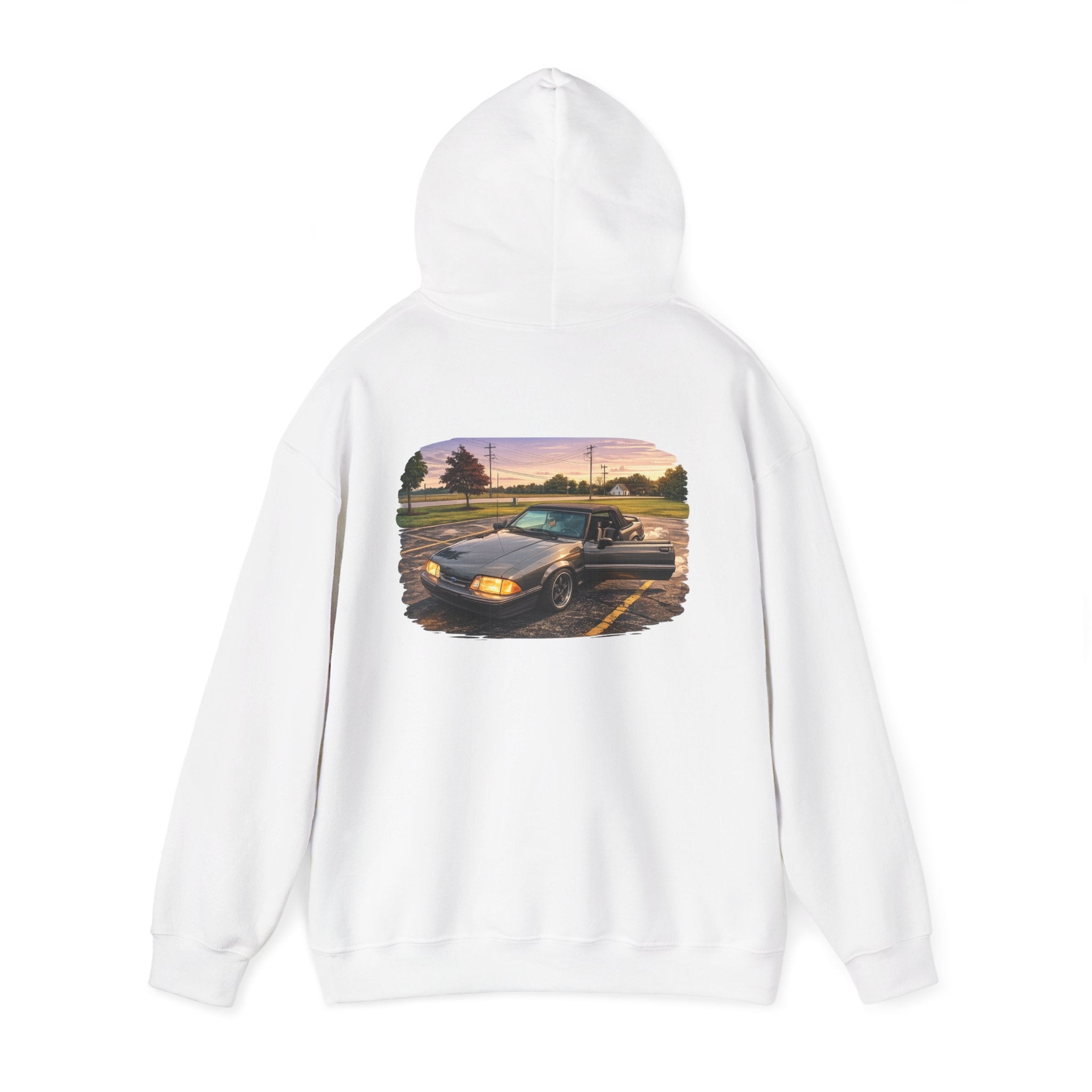 Classic Truck Sunset Hoodie — Vintage Pickup Scenic Graphic Sweatshirt