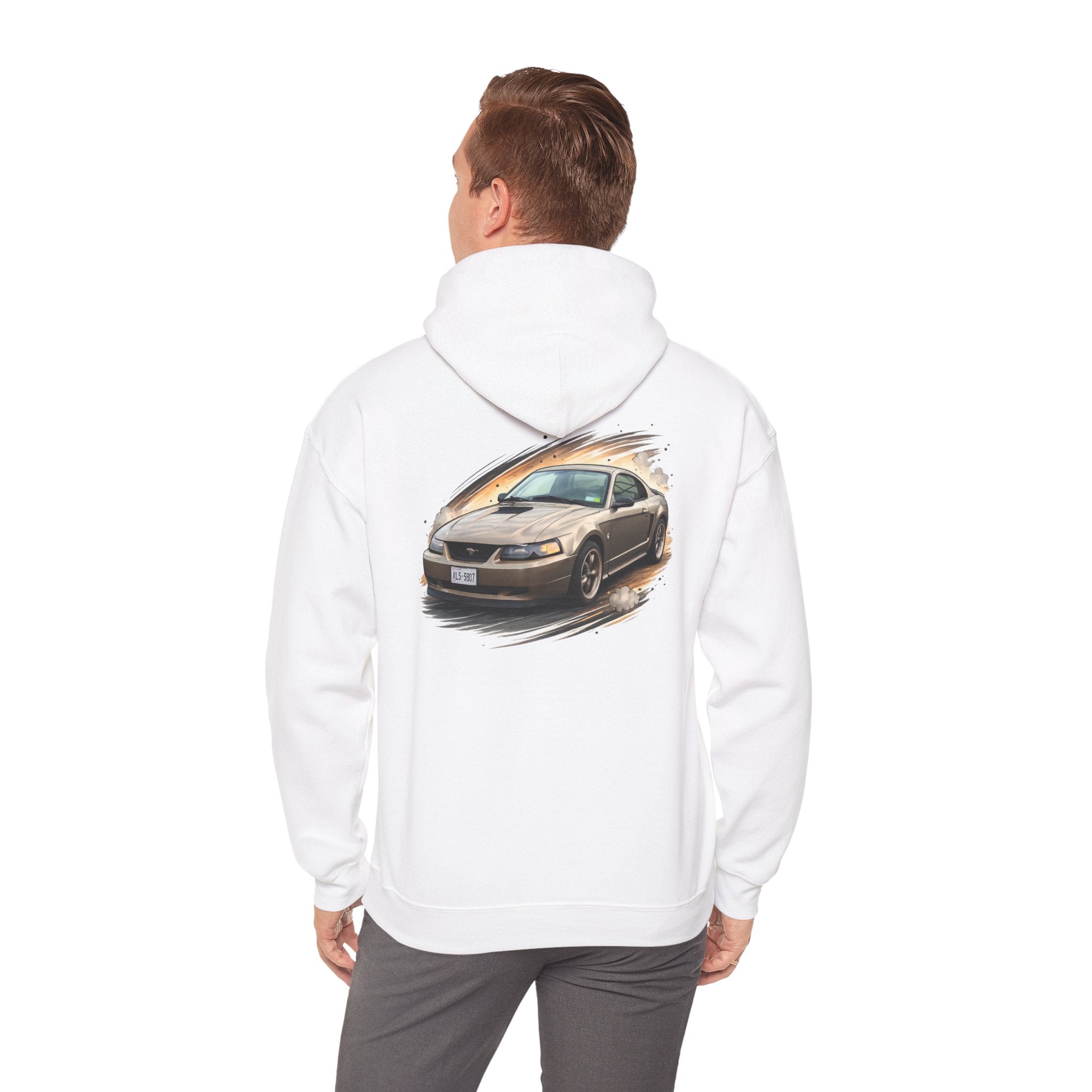 Mustang Car Hoodie - Vintage Sports Car Graphic Pullover