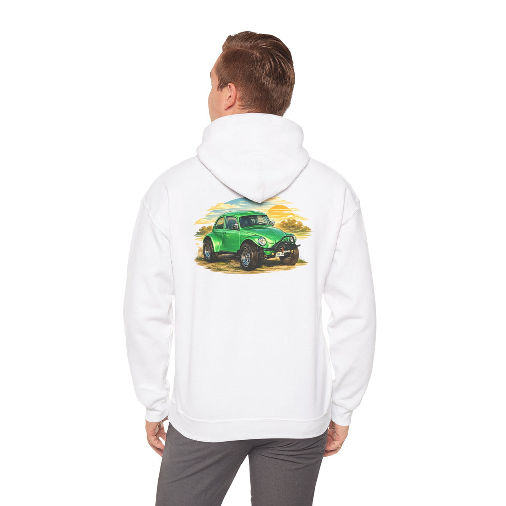 Vintage Green Beetle Hoodie - Classic Retro Car Sweatshirt