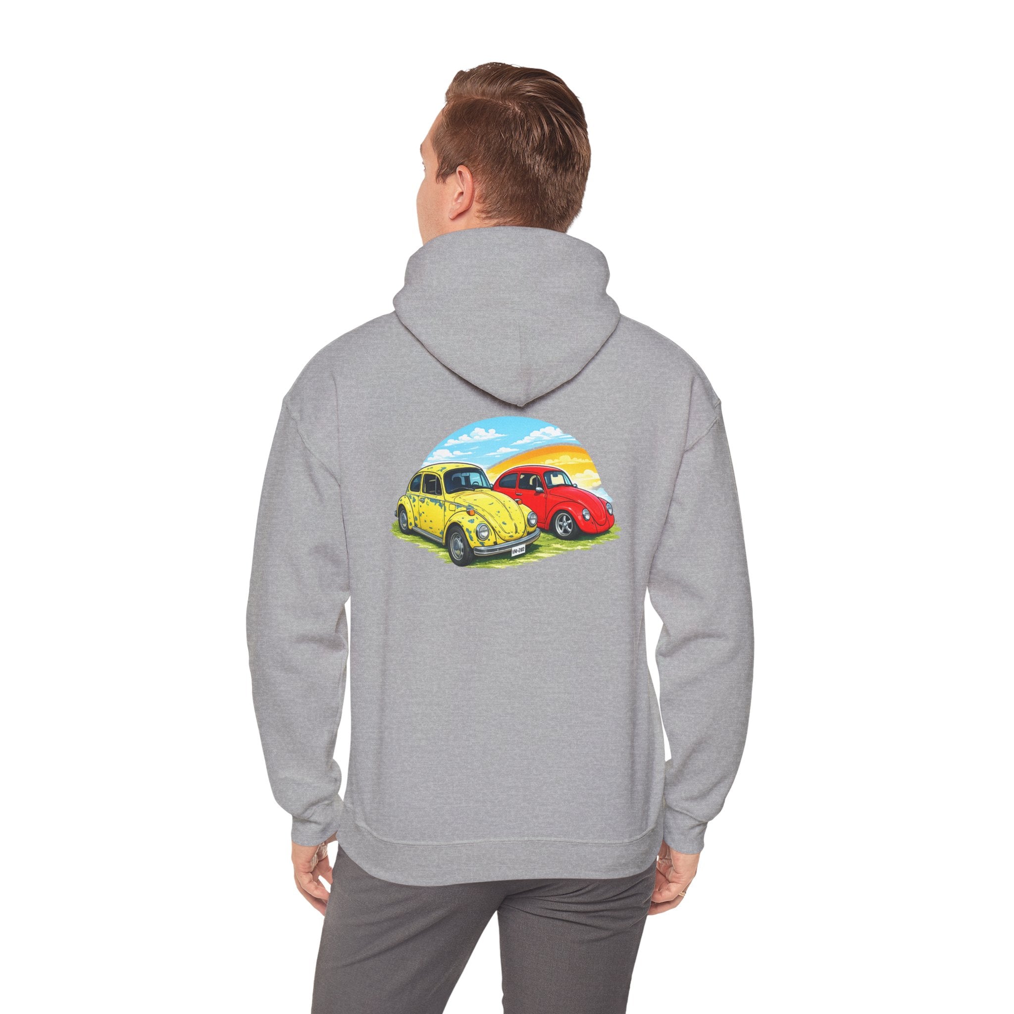 Classic VW Beetle Sunset Hoodie — Vintage Car Graphic Pullover