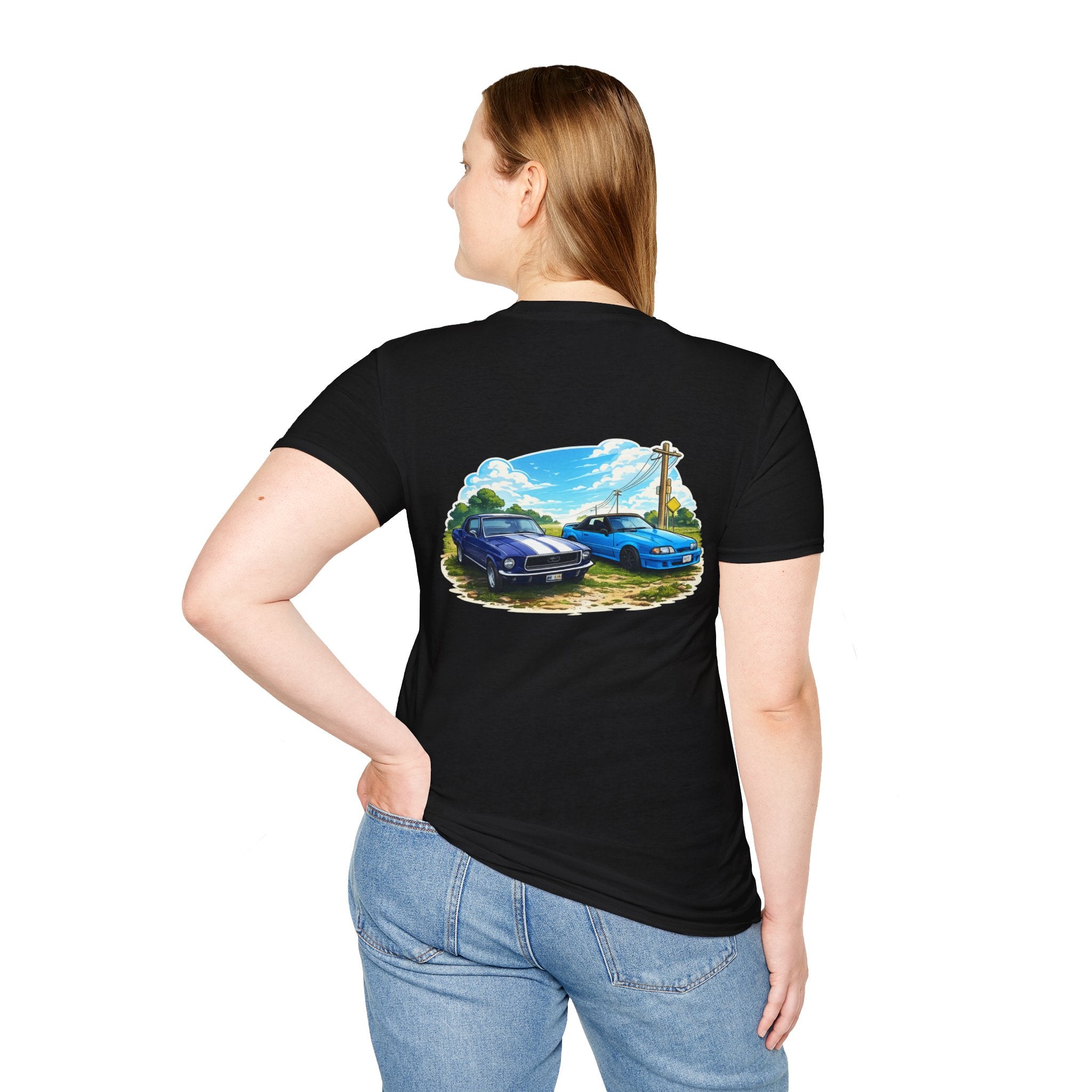 Foxbody and 69 mustang Back Print Tshirt