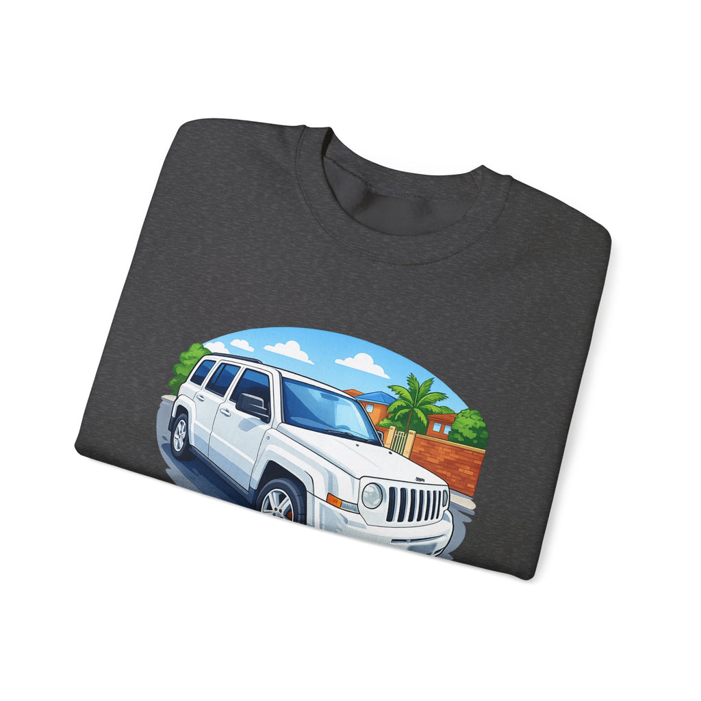 Jeep SUV Illustration Crewneck Sweatshirt — Coastal Road Trip Vibe