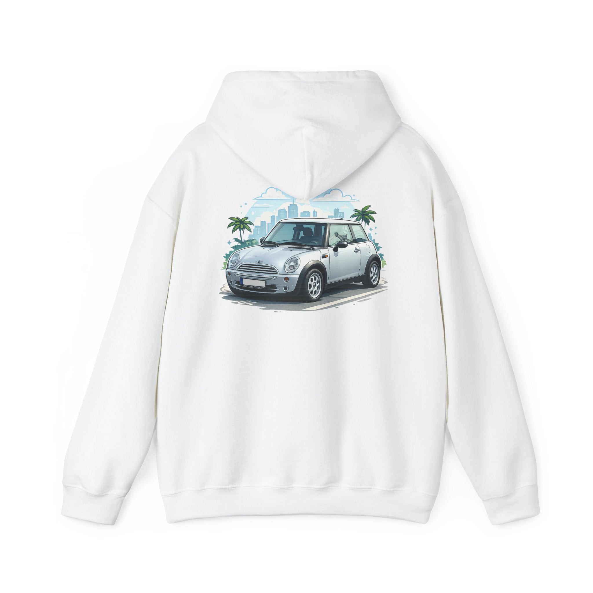 Mini Cooper Beach Hoodie – Vintage Coastal Car Pullover