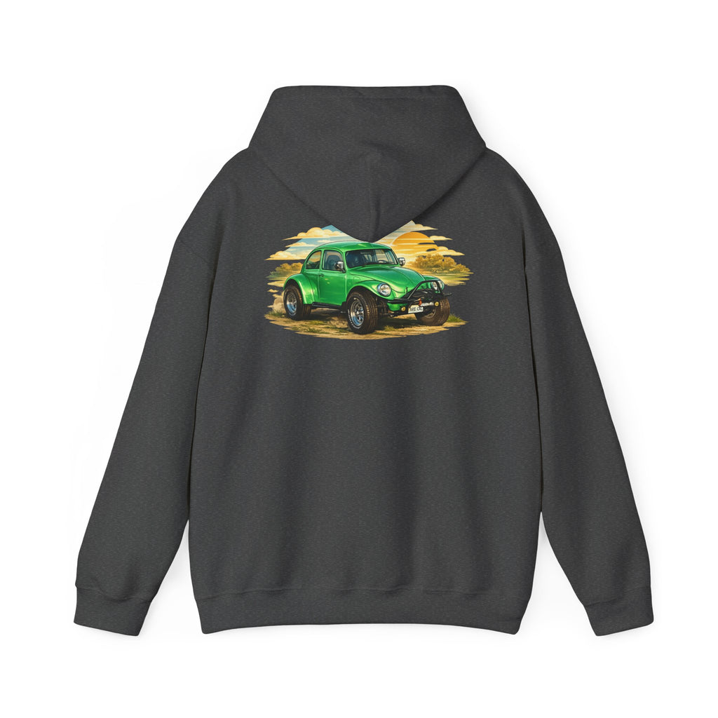 Vintage Green Beetle Hoodie - Classic Retro Car Sweatshirt