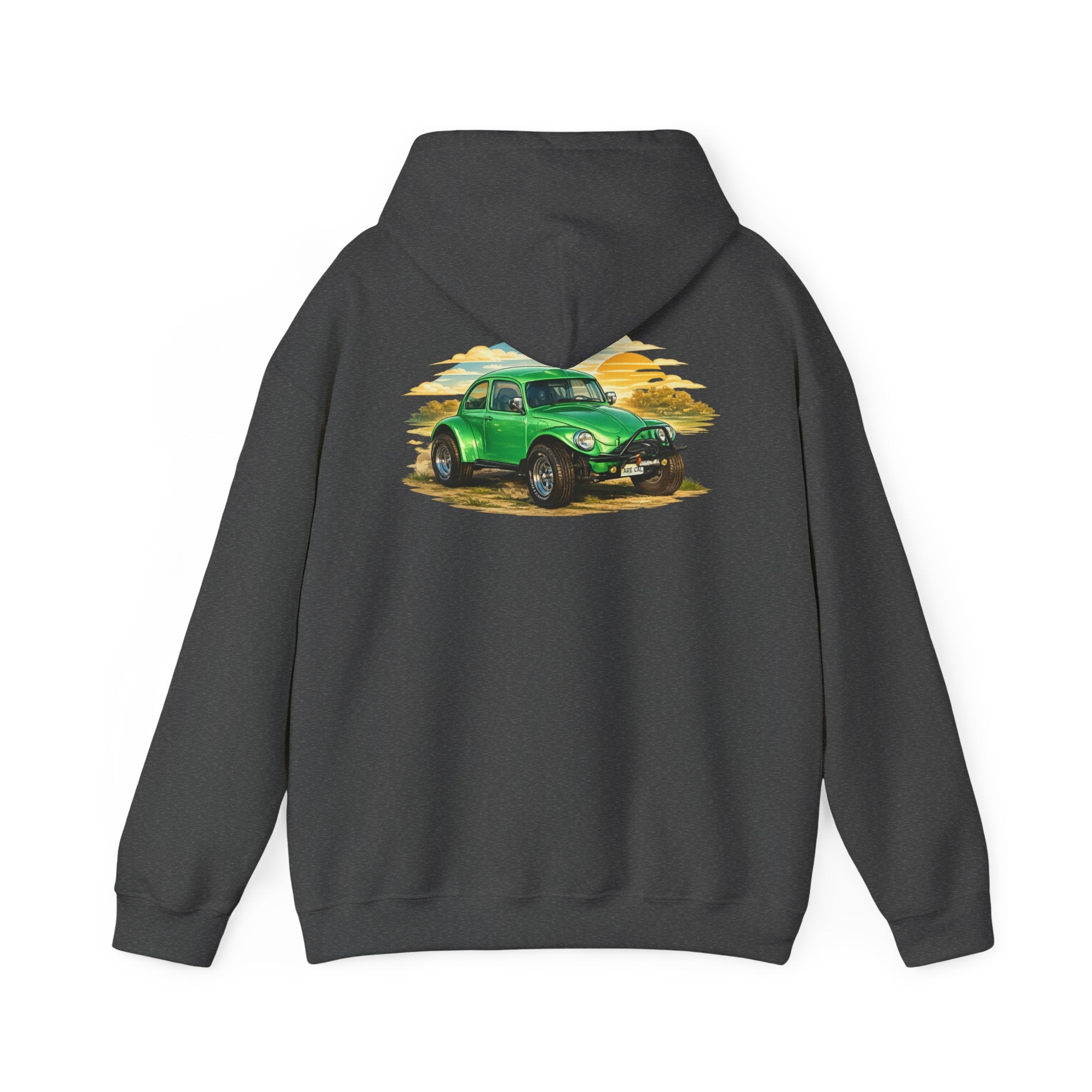 Vintage Green Beetle Hoodie - Classic Retro Car Sweatshirt