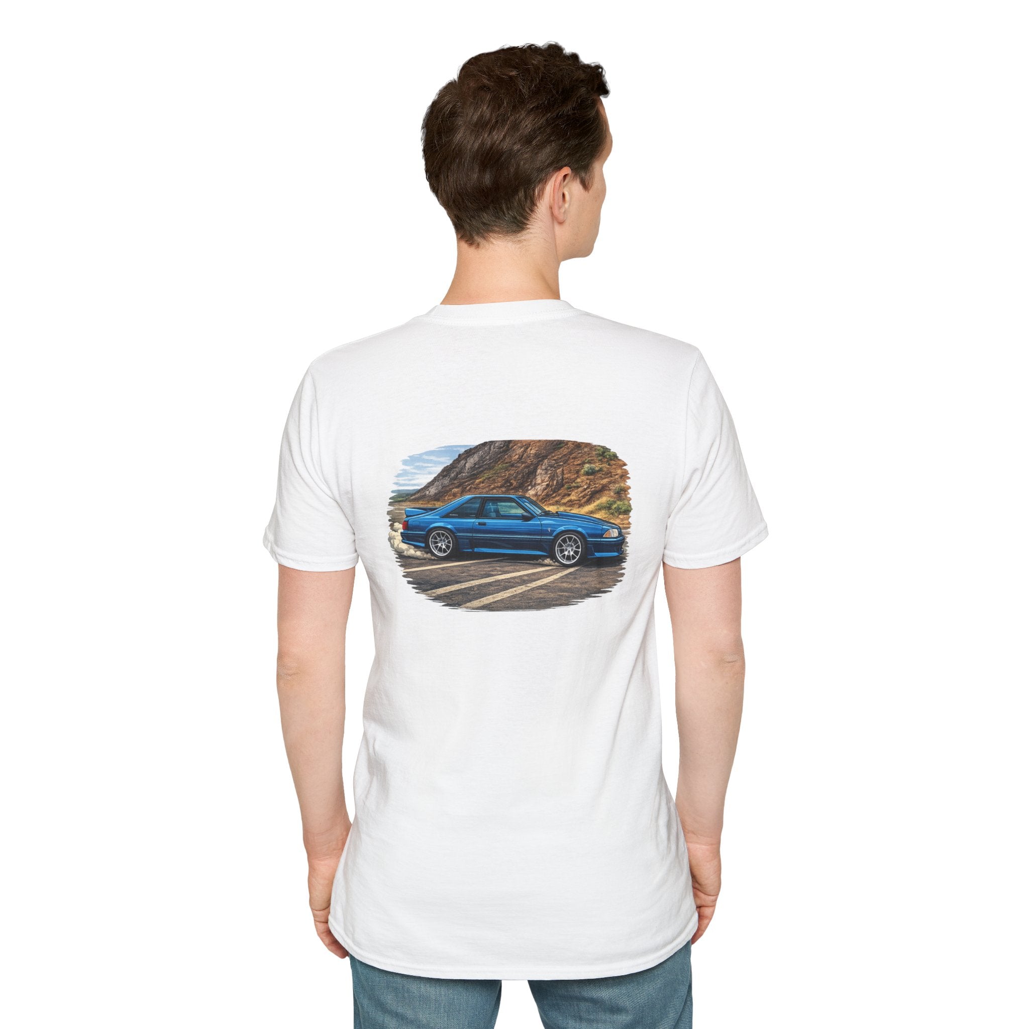 Foxbody Blue T-Shirt — Vintage Roadside Illustration Tee