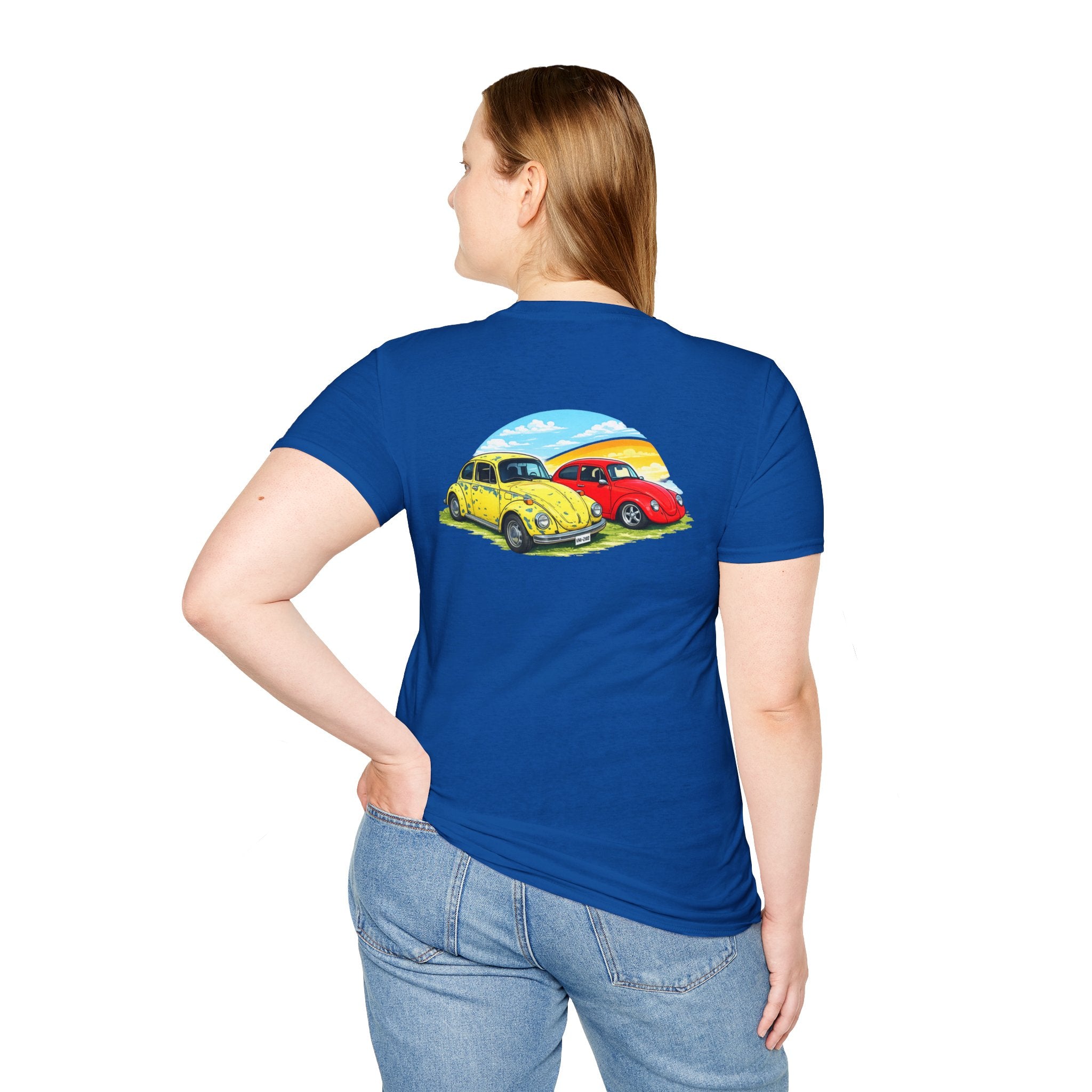 Classic VW Beetles Sunset T-Shirt — Vintage Car Graphic Tee