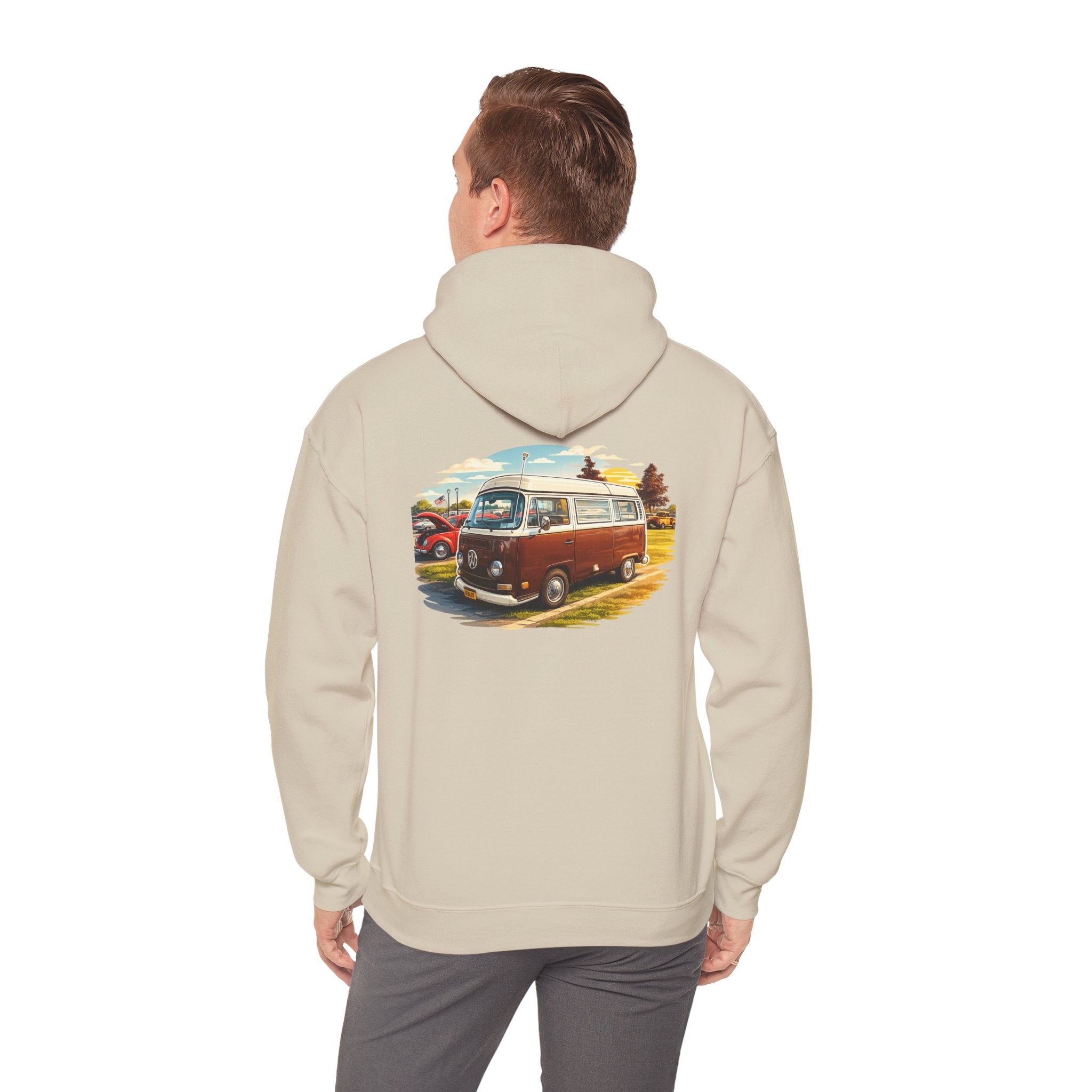 VW bus back print hoodie