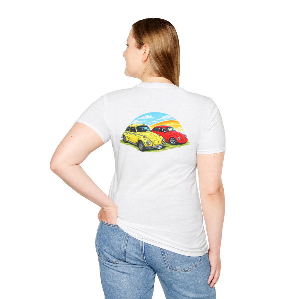 Classic VW Beetles Sunset T-Shirt — Vintage Car Graphic Tee