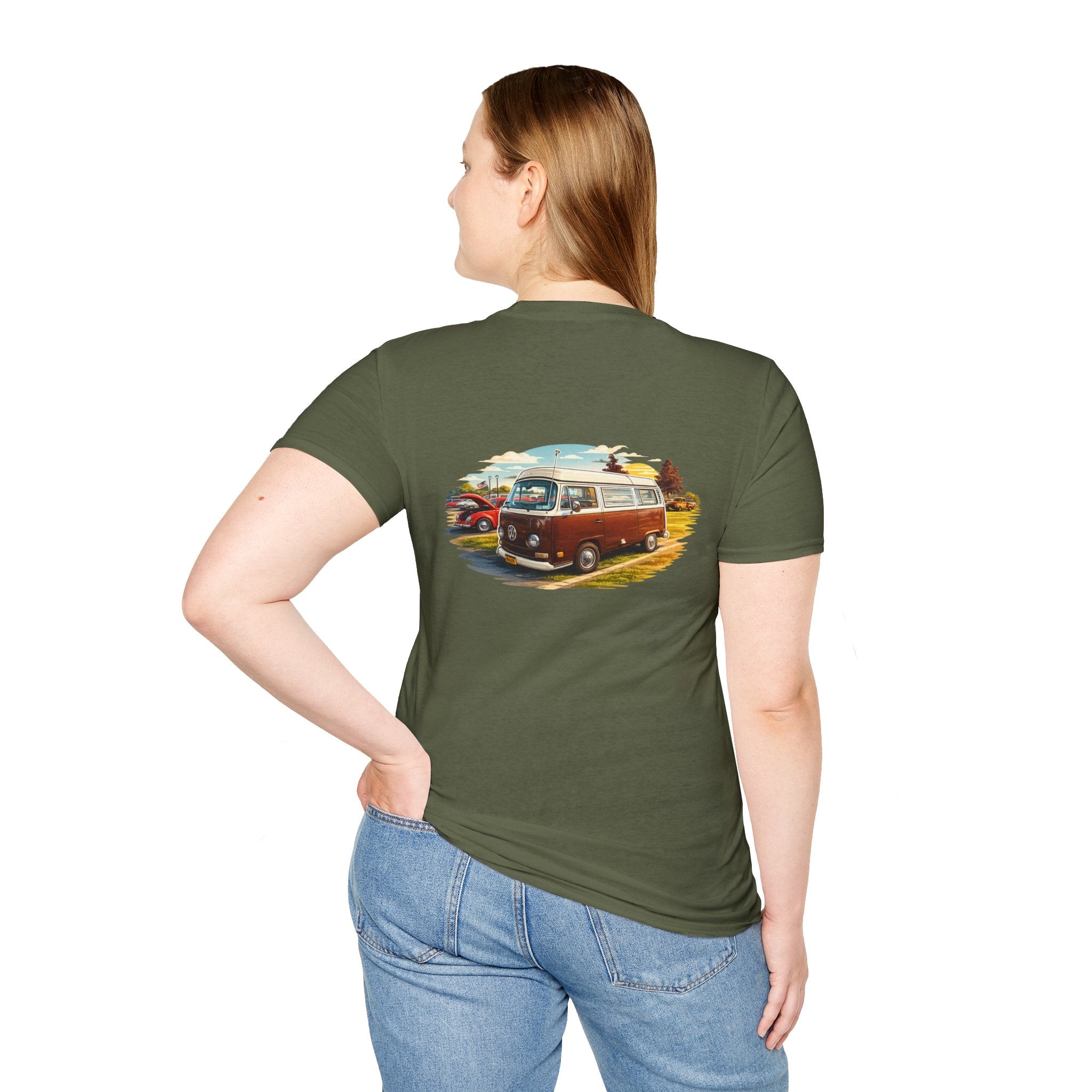 Vintage VW Camper T-Shirt — Retro Road Trip Van Graphic Tee