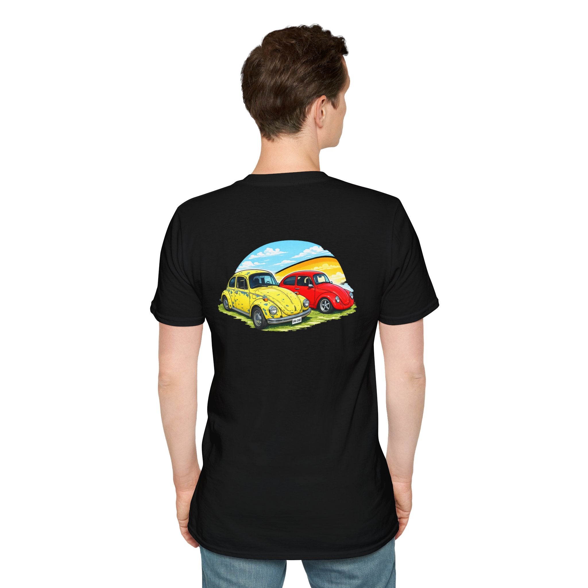 Classic VW Beetles Sunset T-Shirt — Vintage Car Graphic Tee