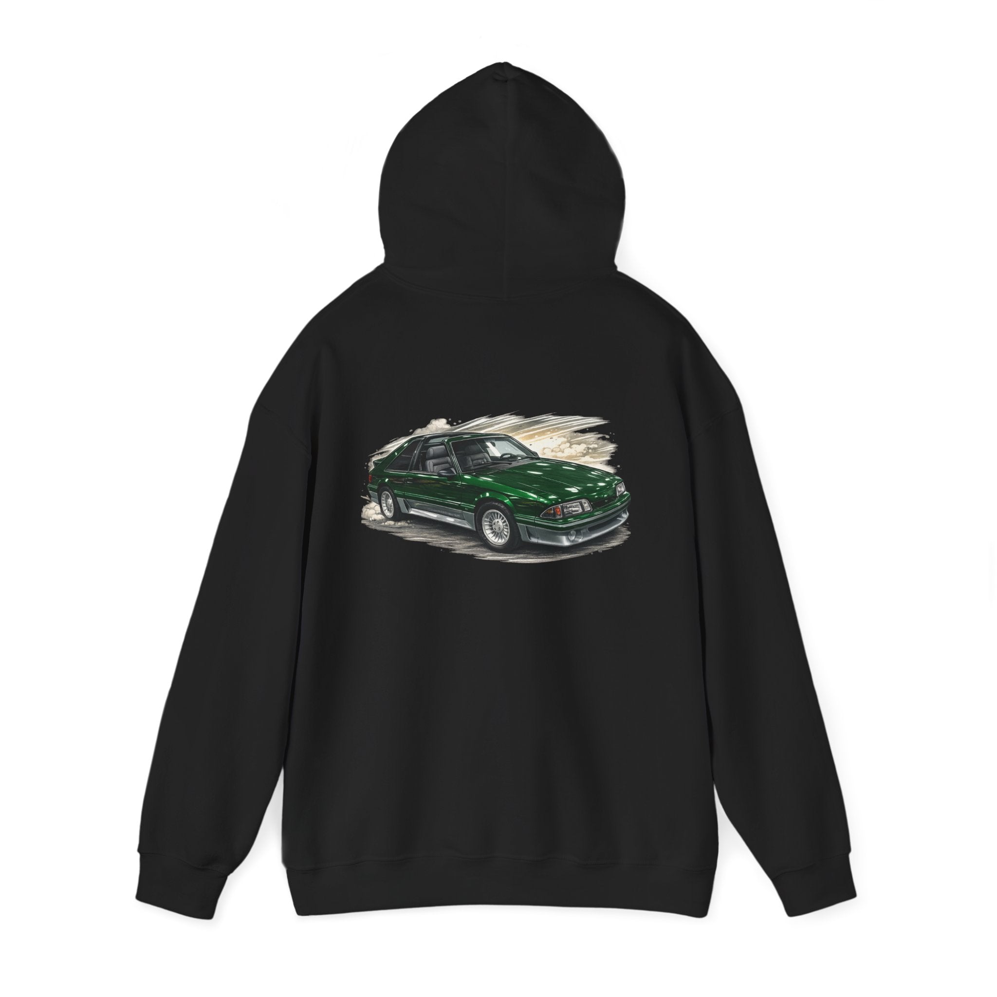 Car Hoodie — Green Sports Car Illustration Pullover
