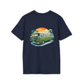 Vintage VW Camper Beach T‑Shirt — Retro Sunset Surf Van Tee