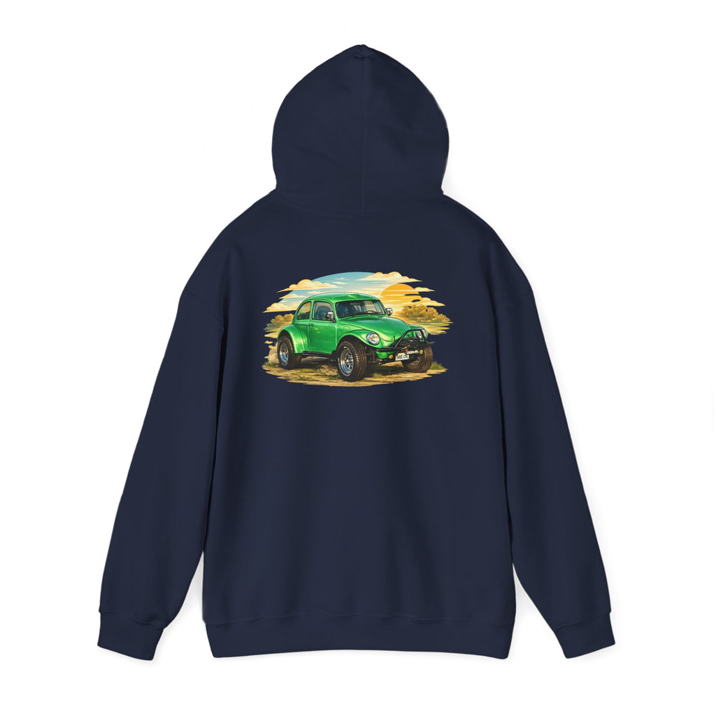 Vintage Green Beetle Hoodie - Classic Retro Car Sweatshirt