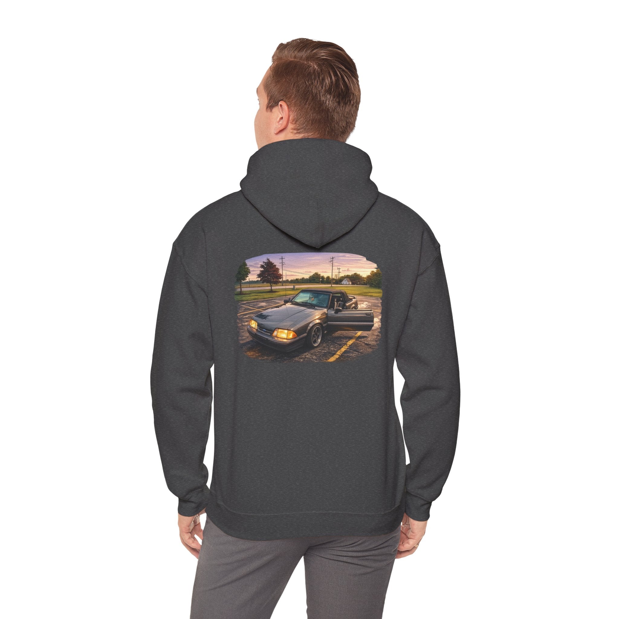 Classic Truck Sunset Hoodie — Vintage Pickup Scenic Graphic Sweatshirt