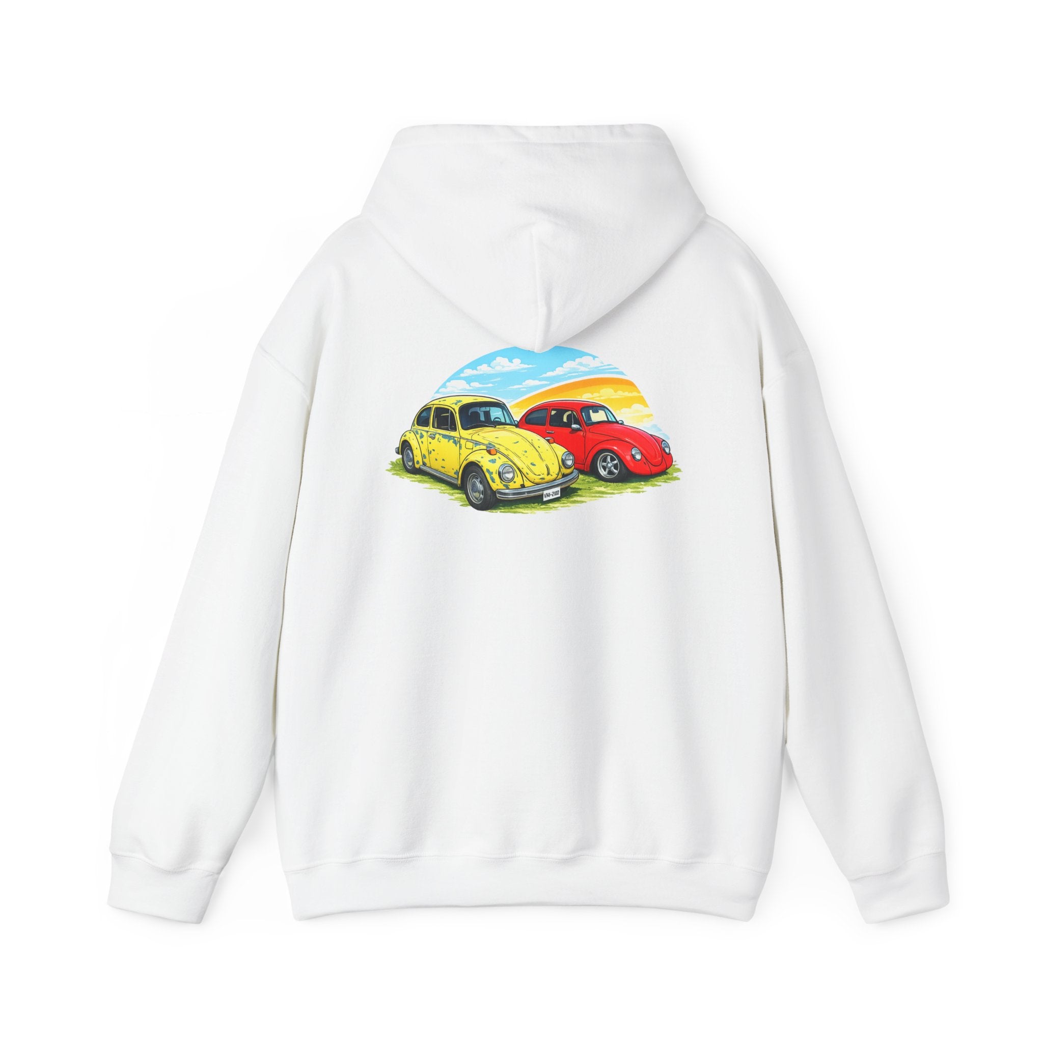 Classic VW Beetle Sunset Hoodie — Vintage Car Graphic Pullover